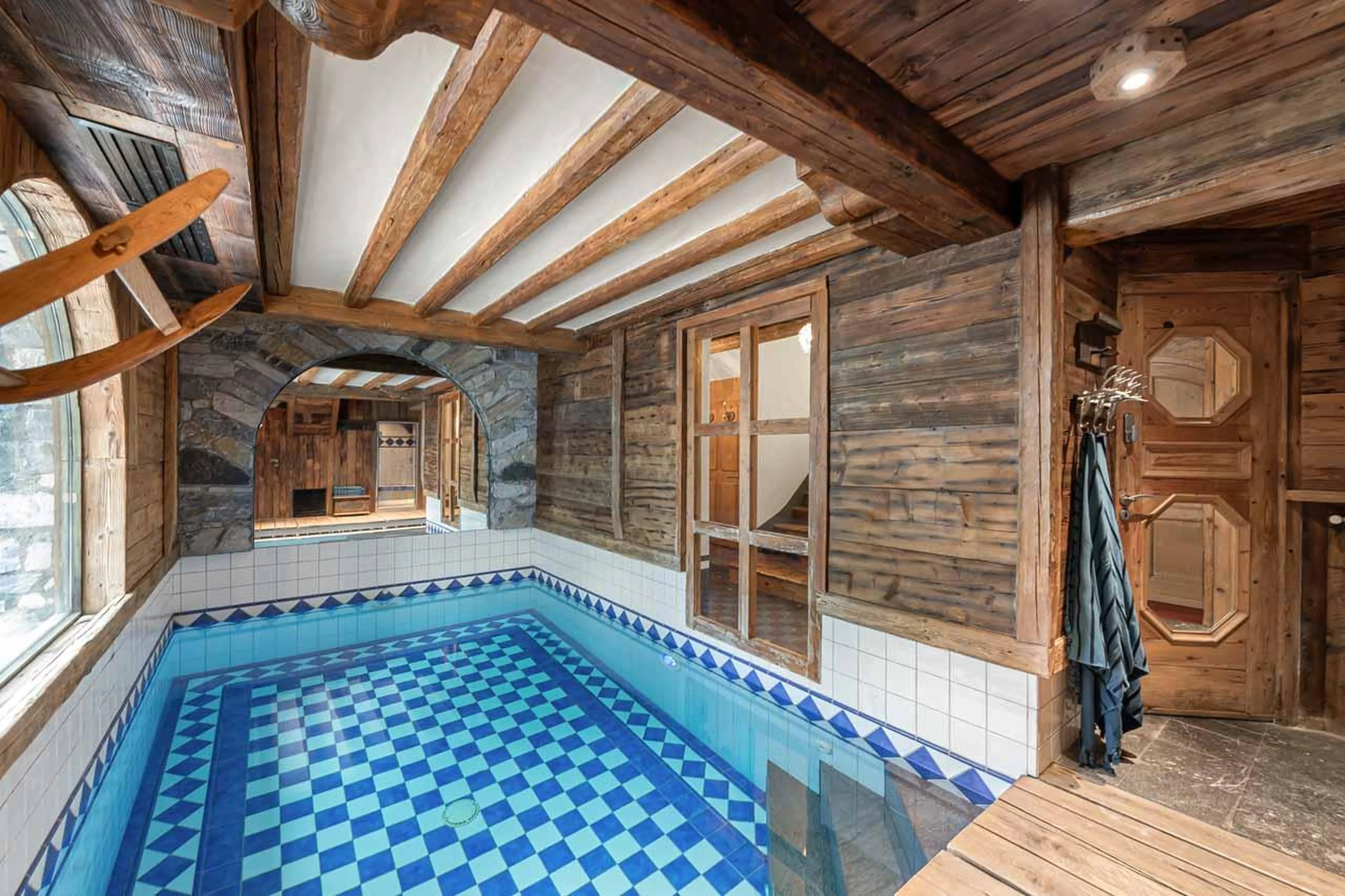Heated swimming pool in Chalet Marie, Val d'Isere
