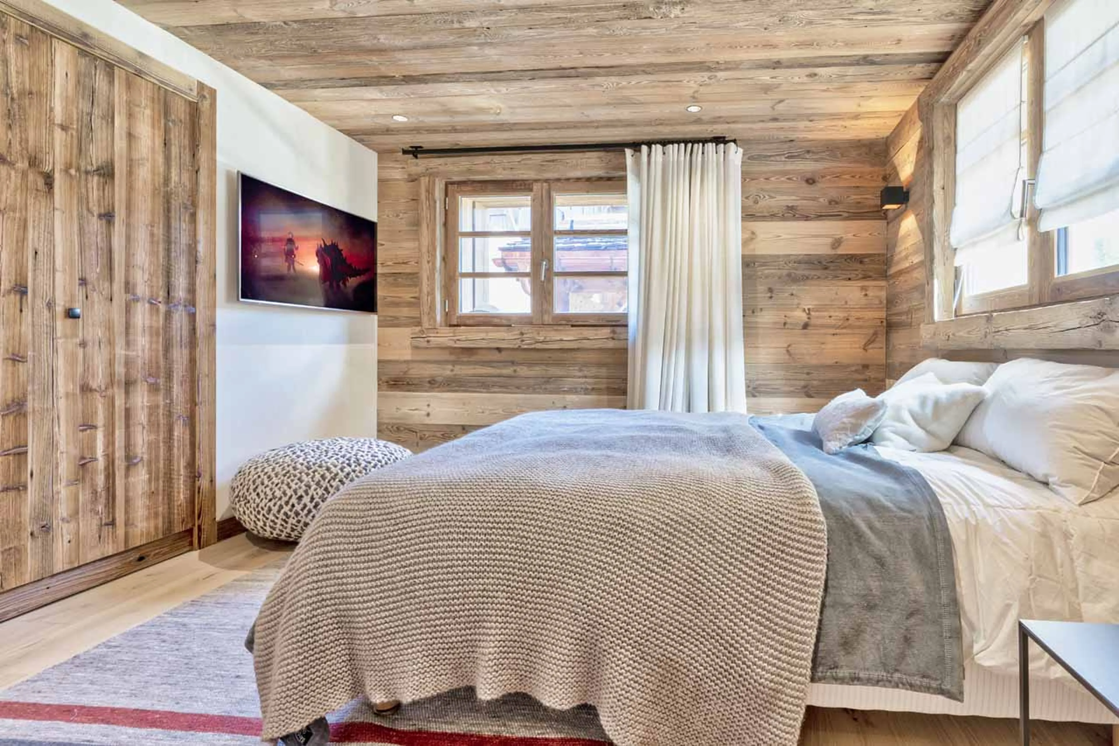 Bedroom one at Chalet Mariva in Megeve