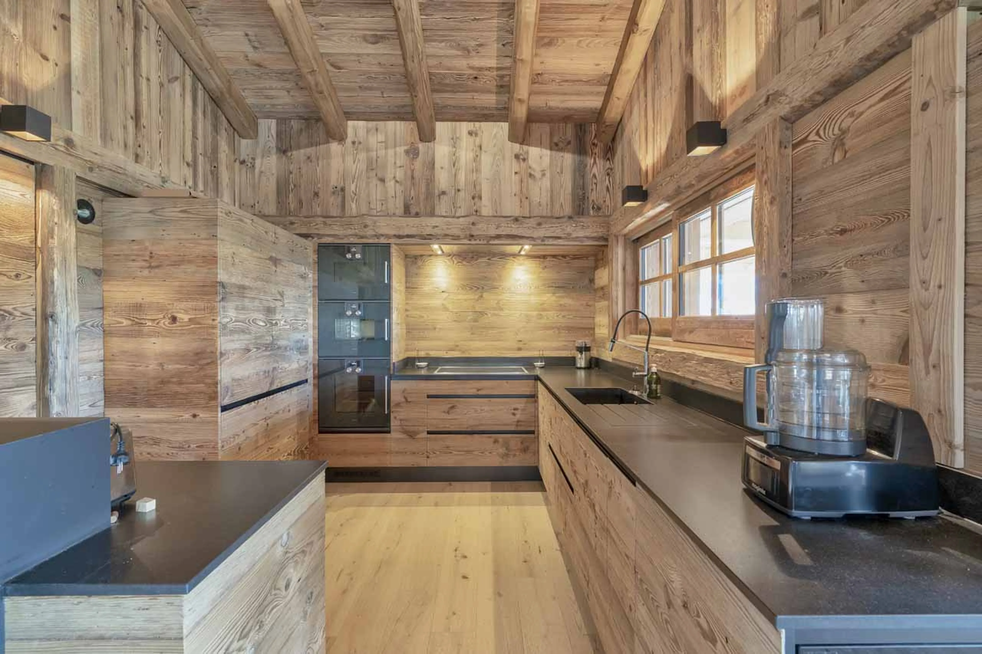 Modern kitchen at Chalet Mariva in Megeve