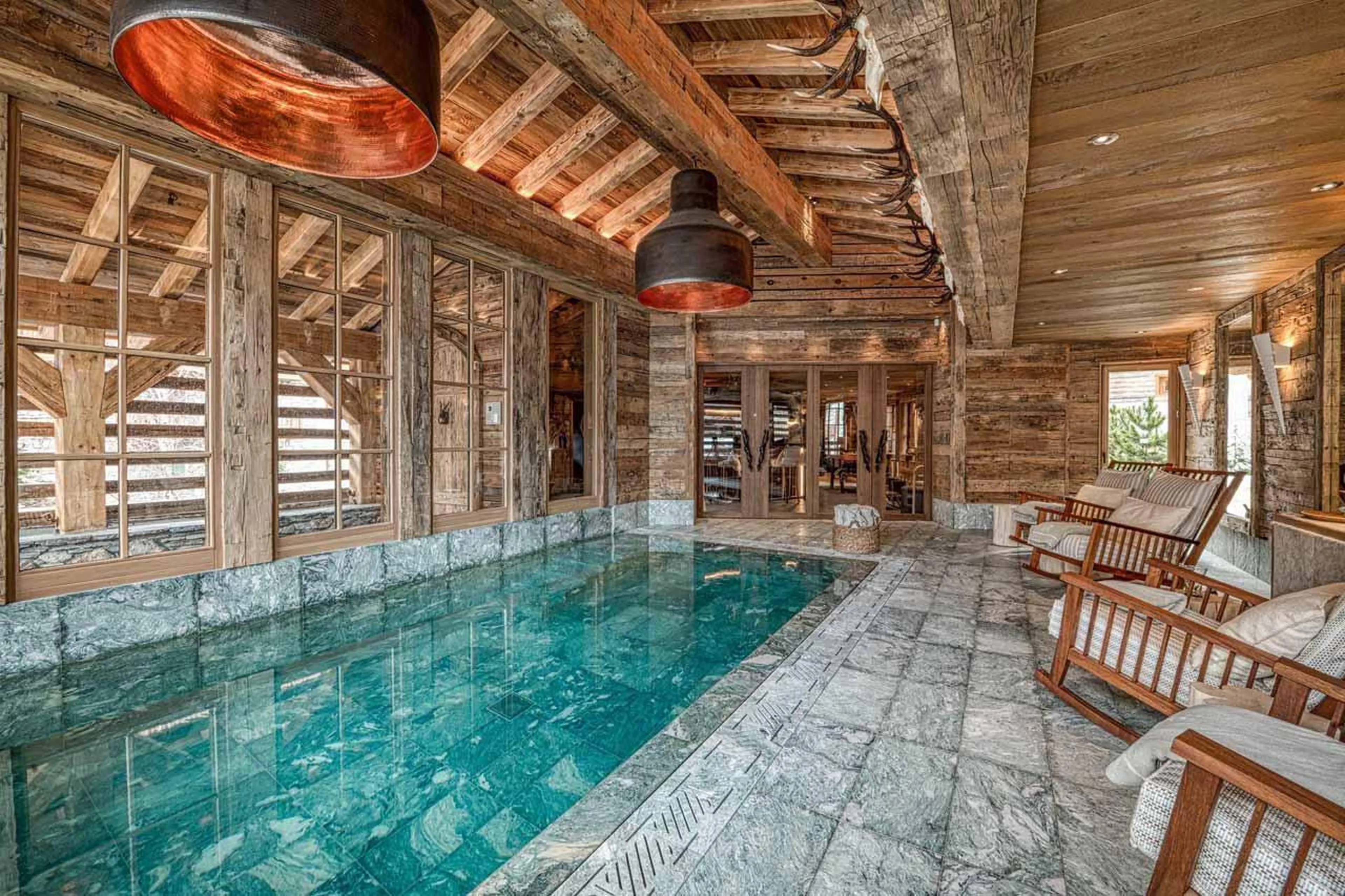 Indoor swimming pool in Chalet Markhor, Val d'Isere