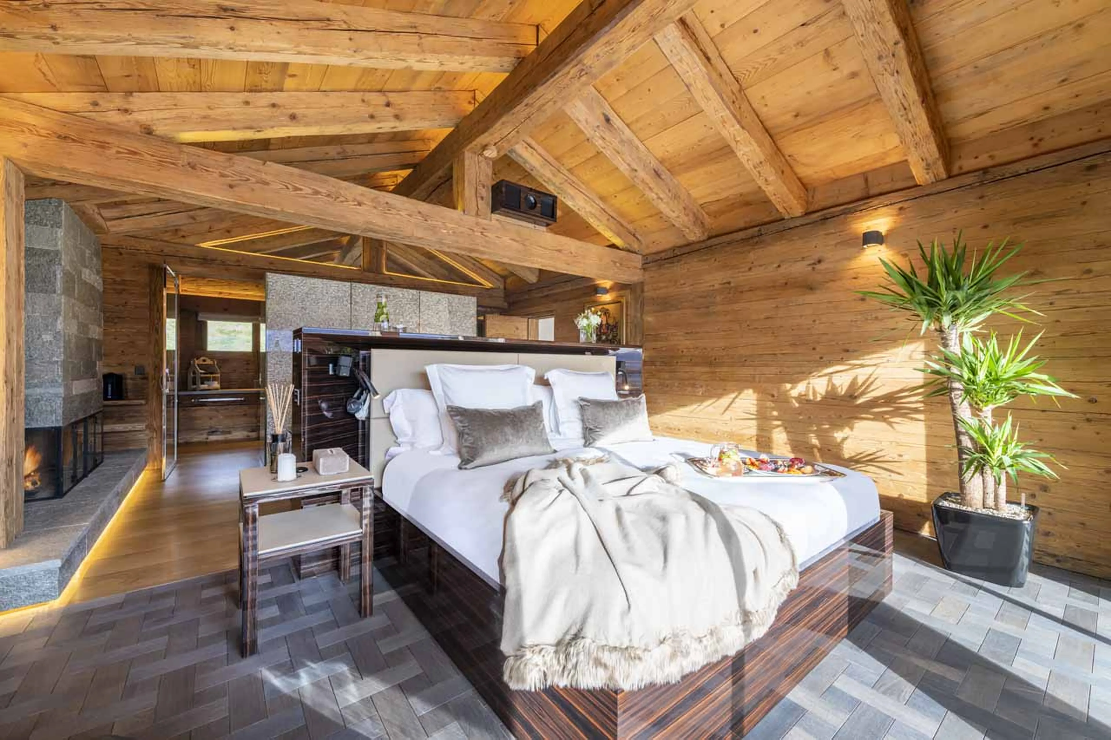 Bedroom one at Chalet Marmottier in Verbier