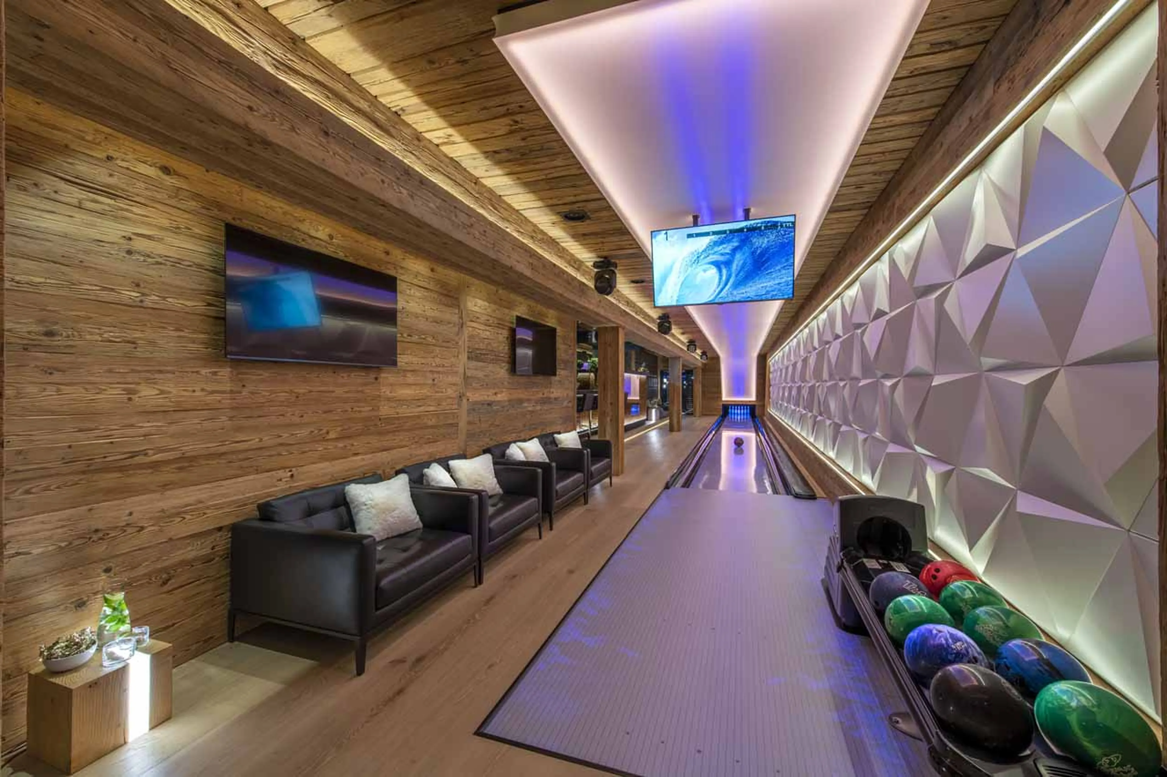 Bowling alley at Chalet Marmottier in Verbier