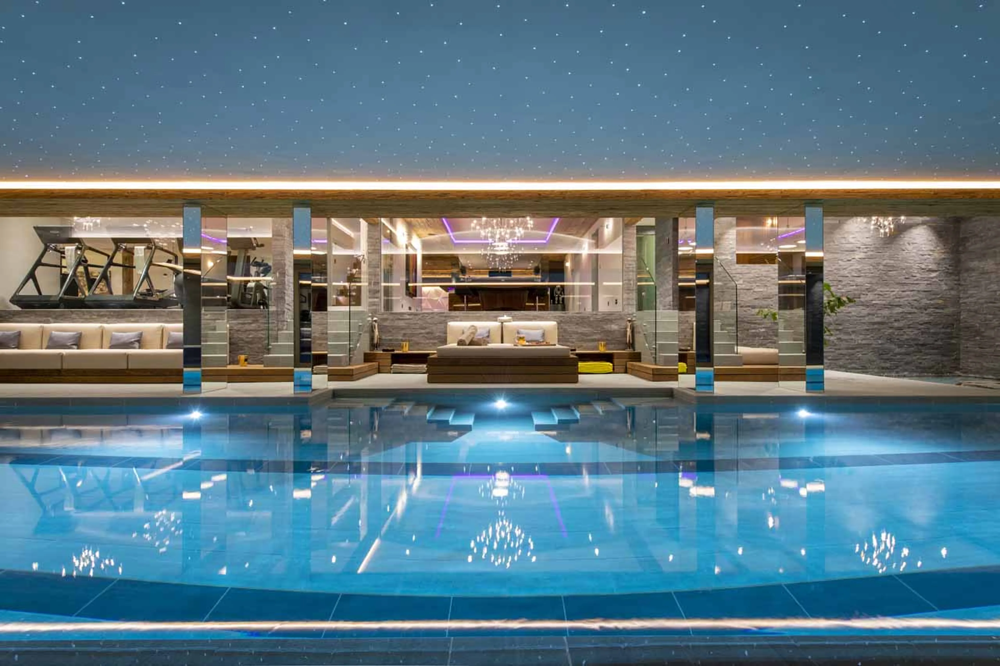 Spa with pool at Chalet Marmottier in Verbier