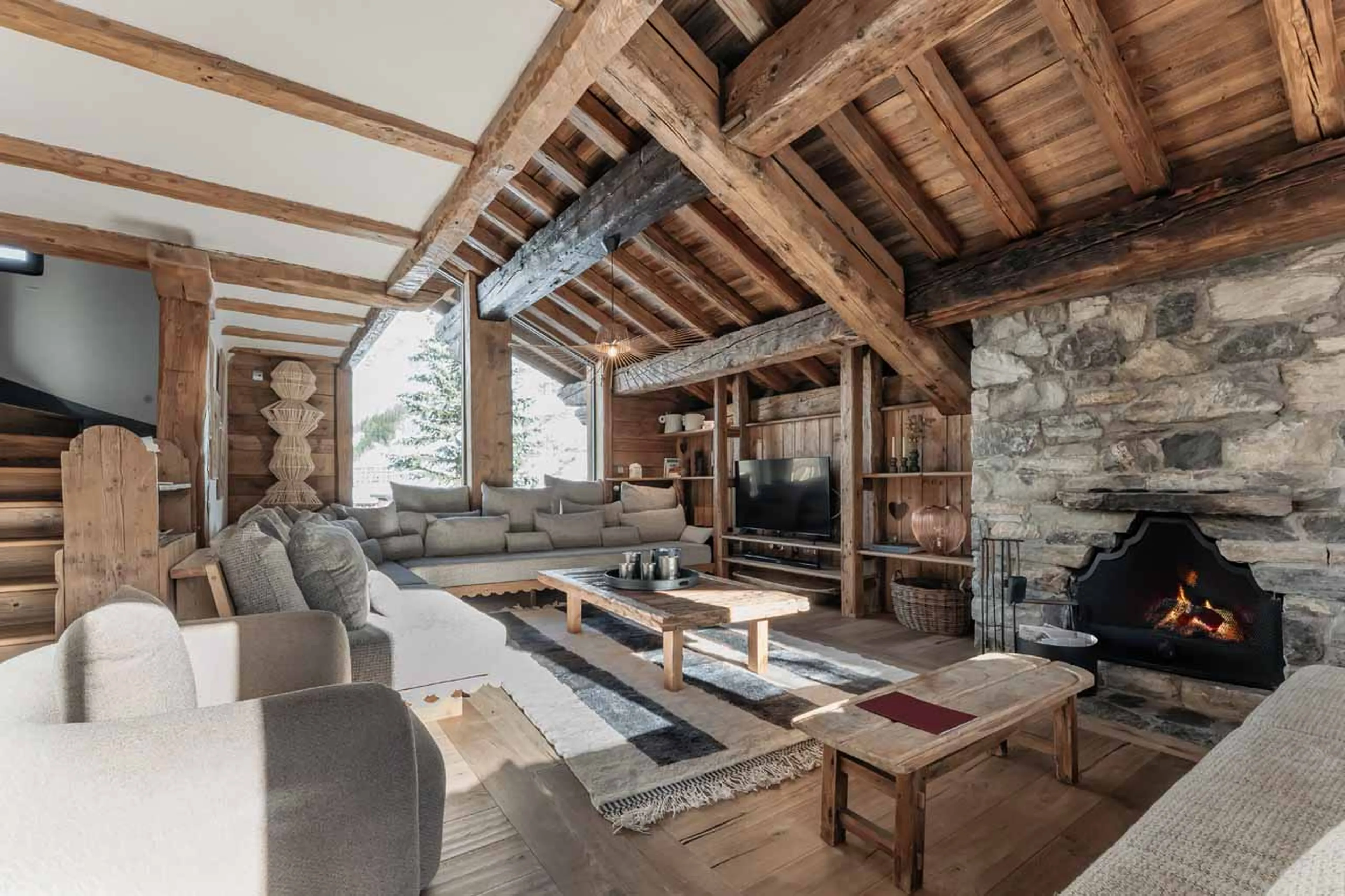 Living area in Chalet Mathilda, Val d'Isere