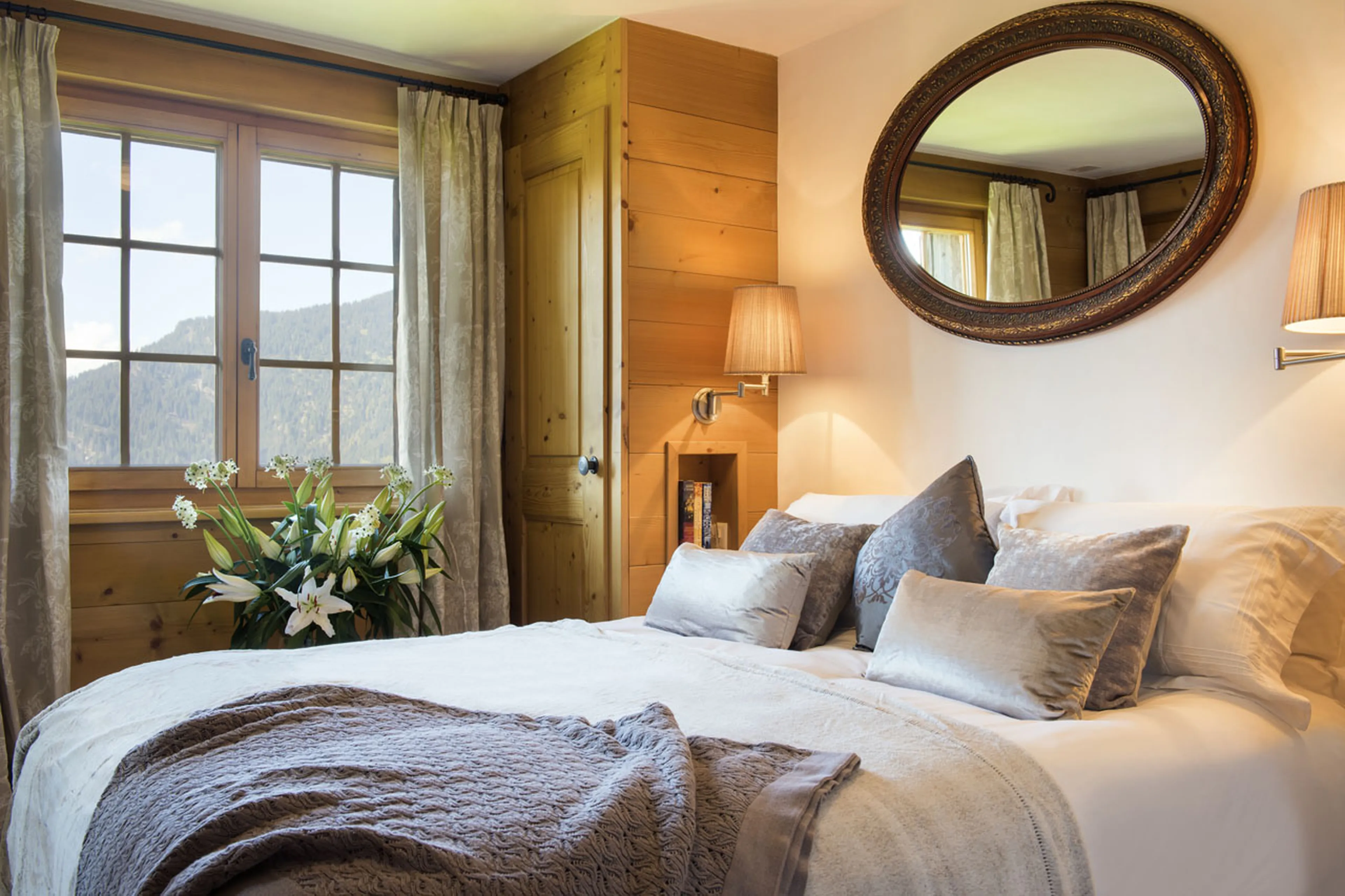 Master suite at Apartment Max in Verbier