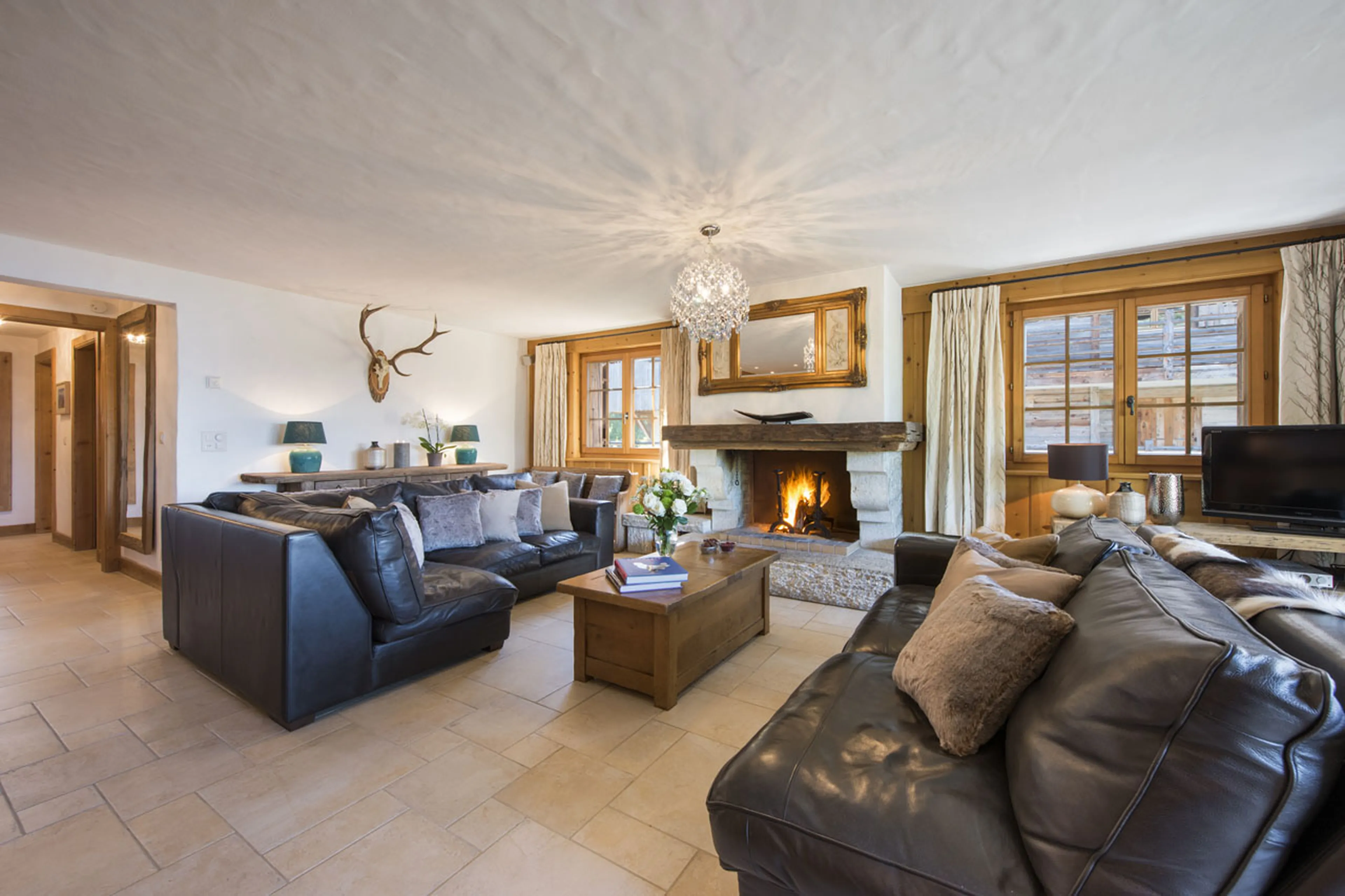 Spacious living area at Apartment Max in Verbier
