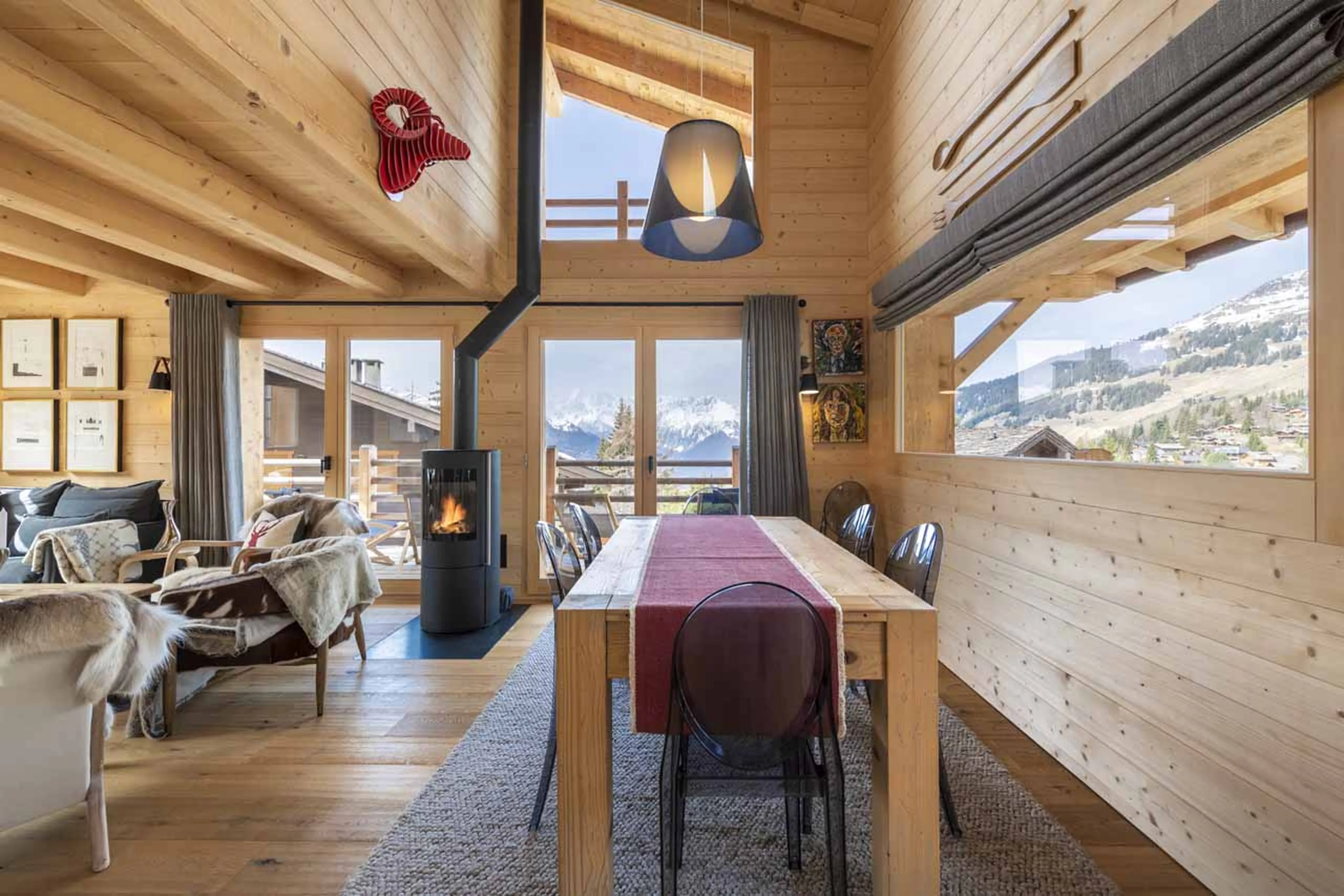 Dining table at Chalet Melilot in Verbier