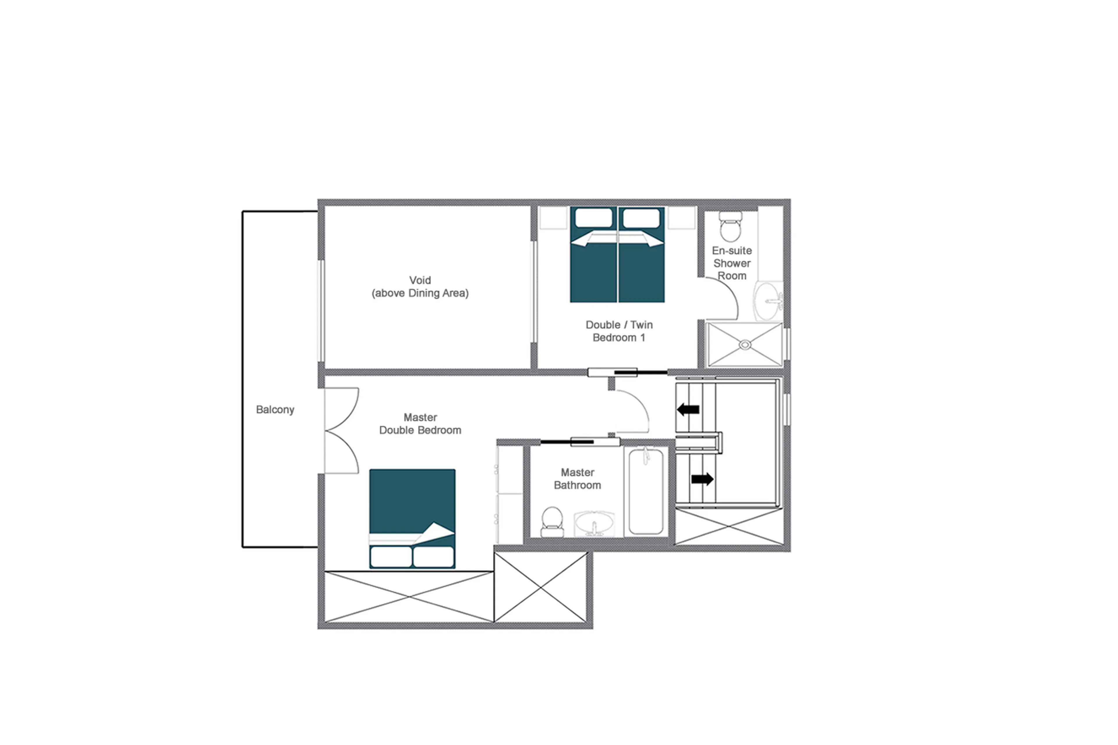 Level 1 floor plan of Chalet Melilot in Verbier
