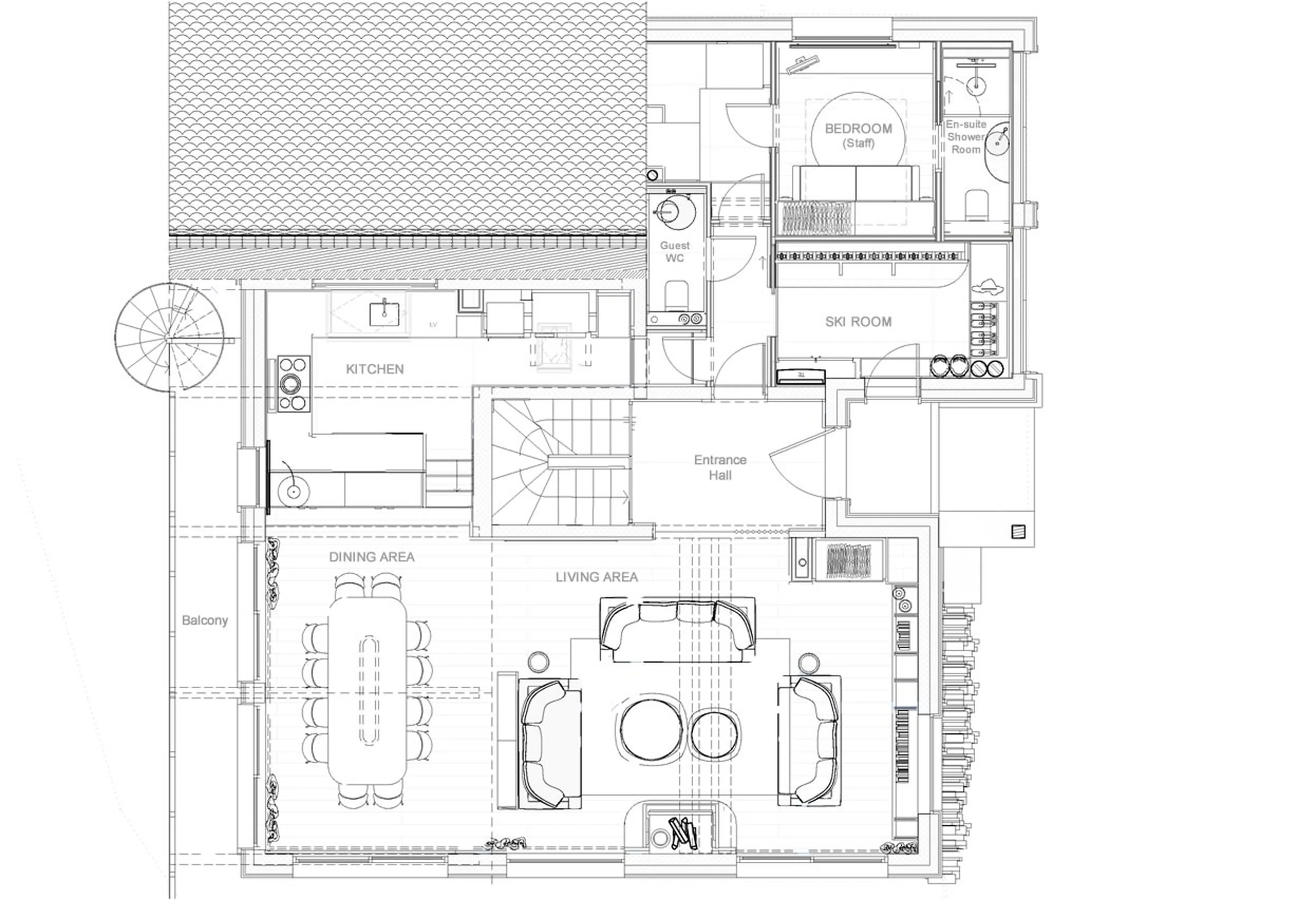 Ground floor of Chalet Menor in Meribel