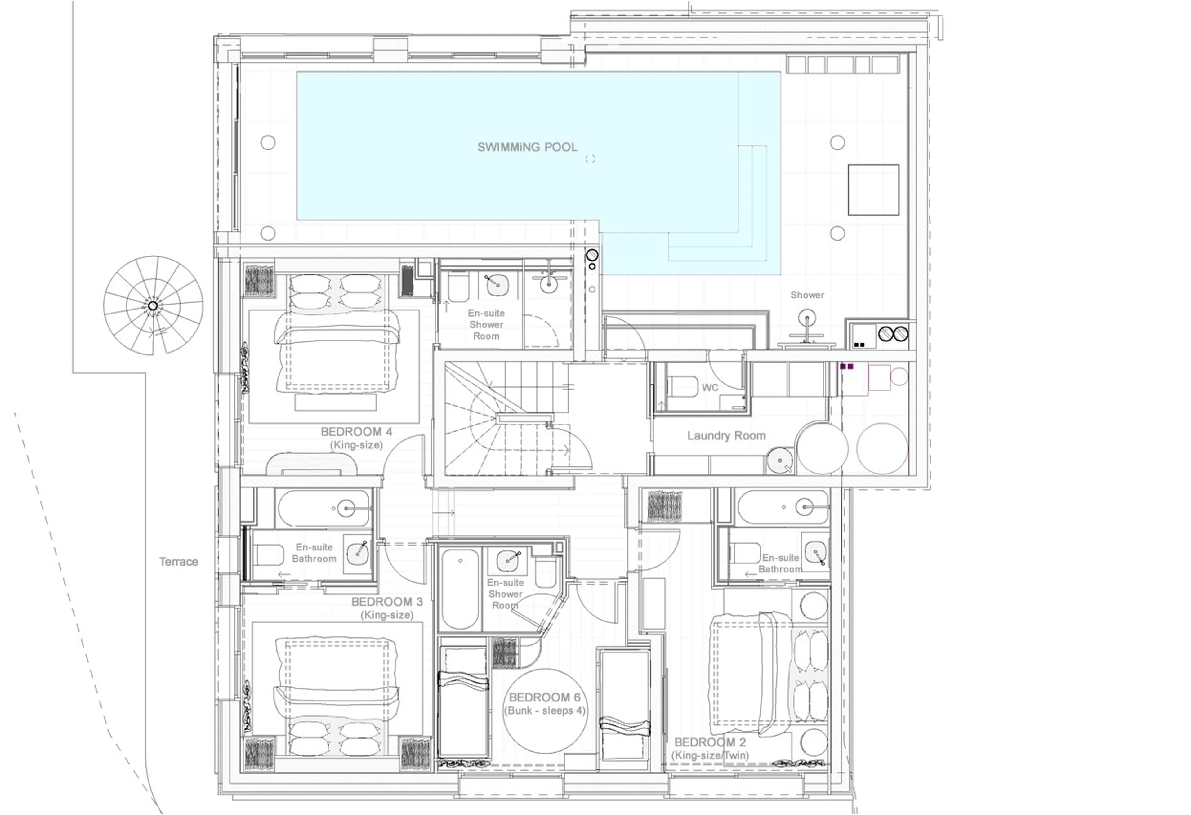 Lower level at Chalet Menor in Meribel