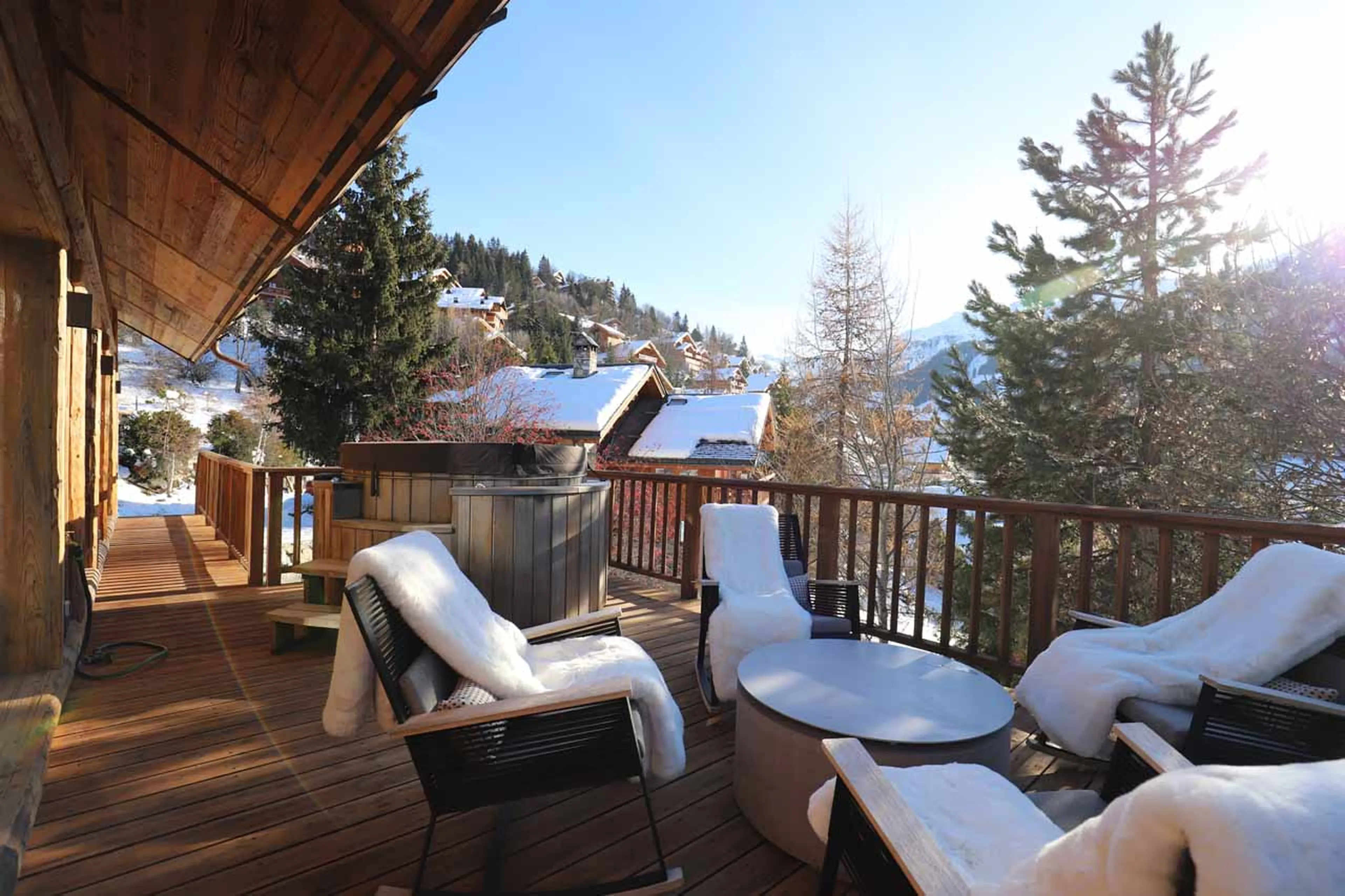 Terrace at Chalet Menor in Meribel
