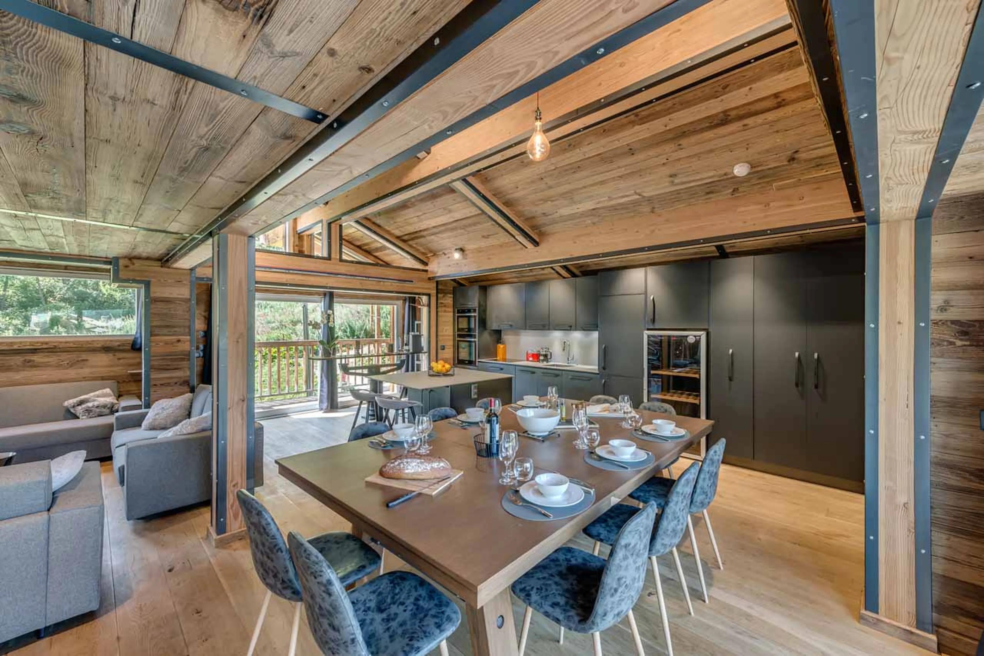 Dining table at  Chalet Merveilles in Tignes