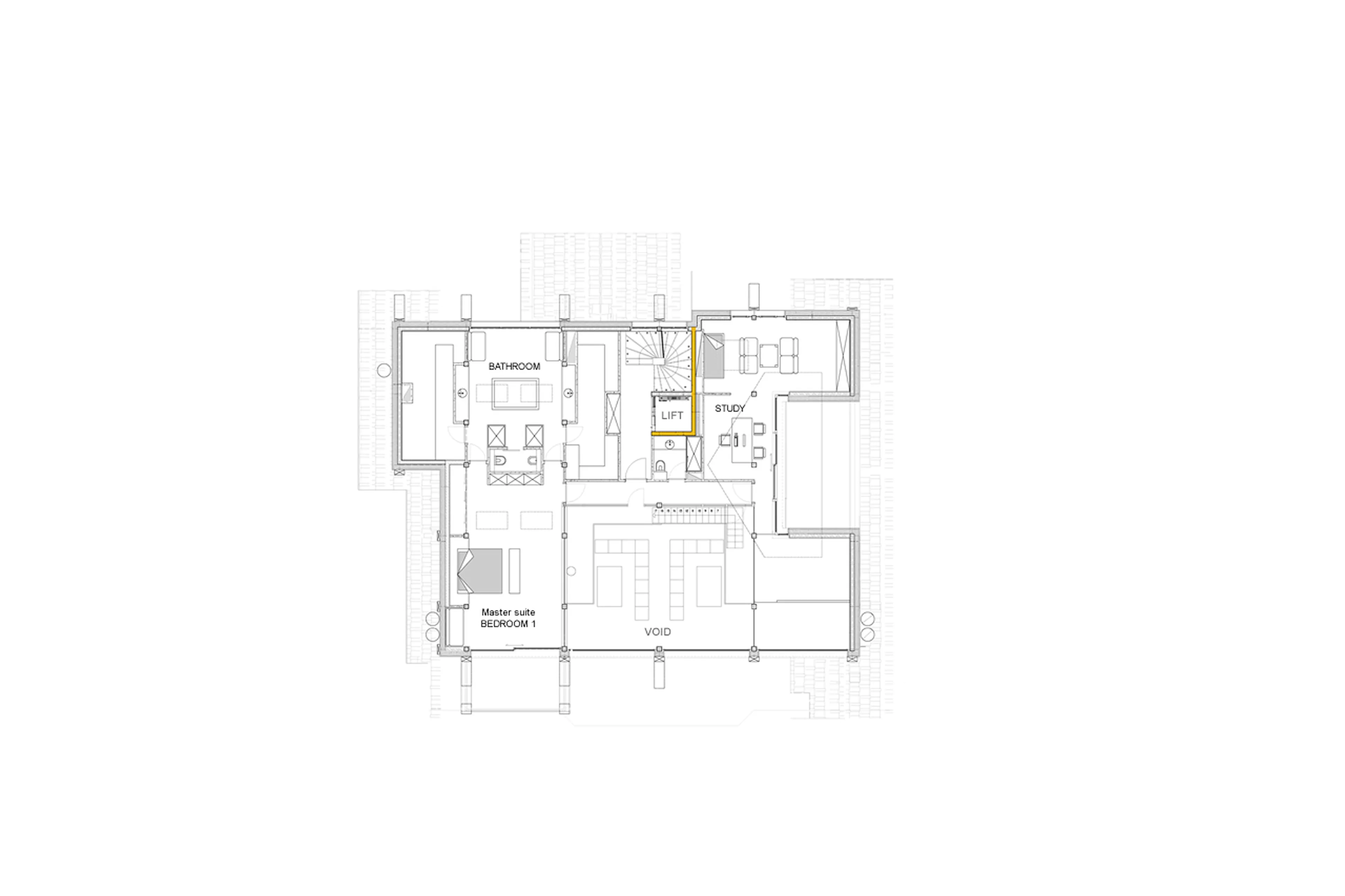 Level 2 floor plan of Chalet Migui in Crans-Montana