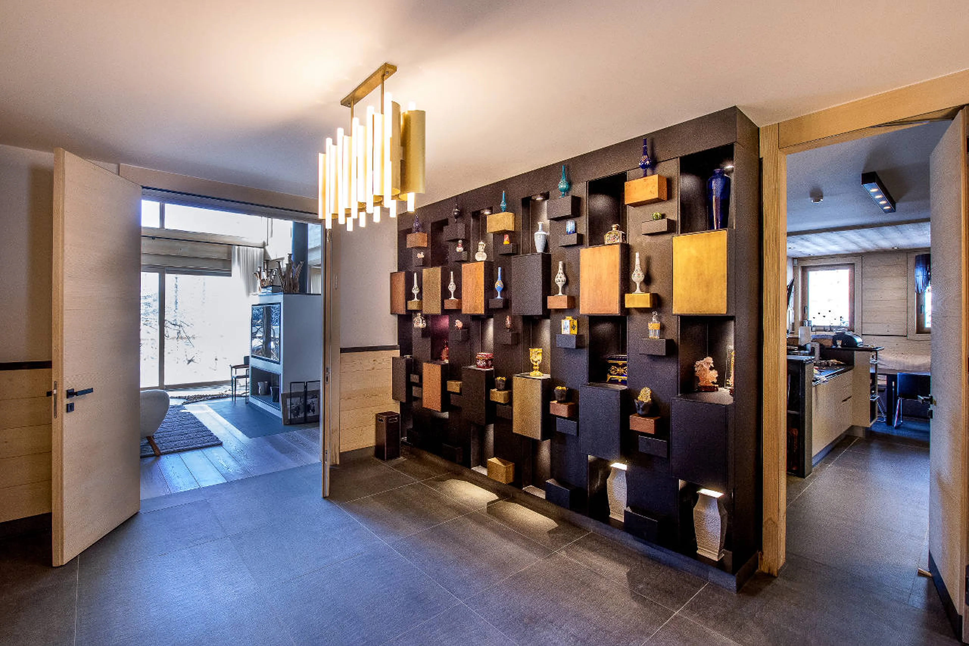 Entrance hall of main apartment of Chalet Migui in Crans-Montana