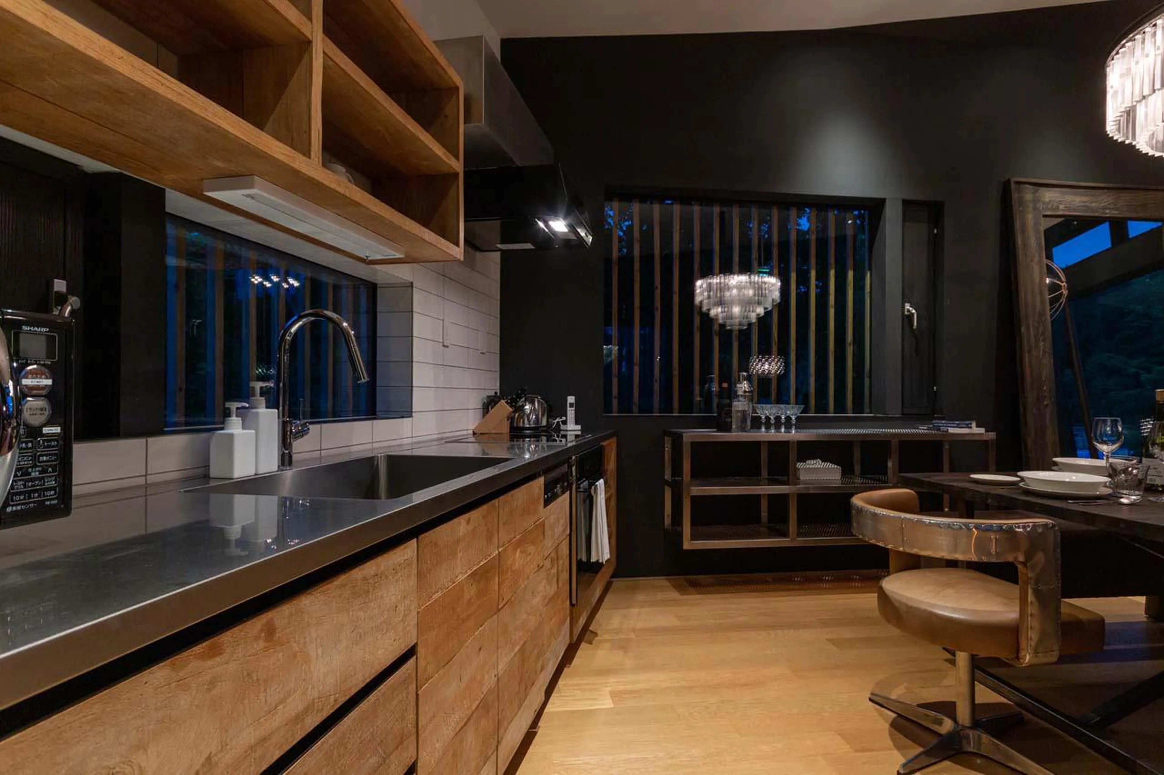 Well-equipped kitchen at Chalet Millesime in Niseko