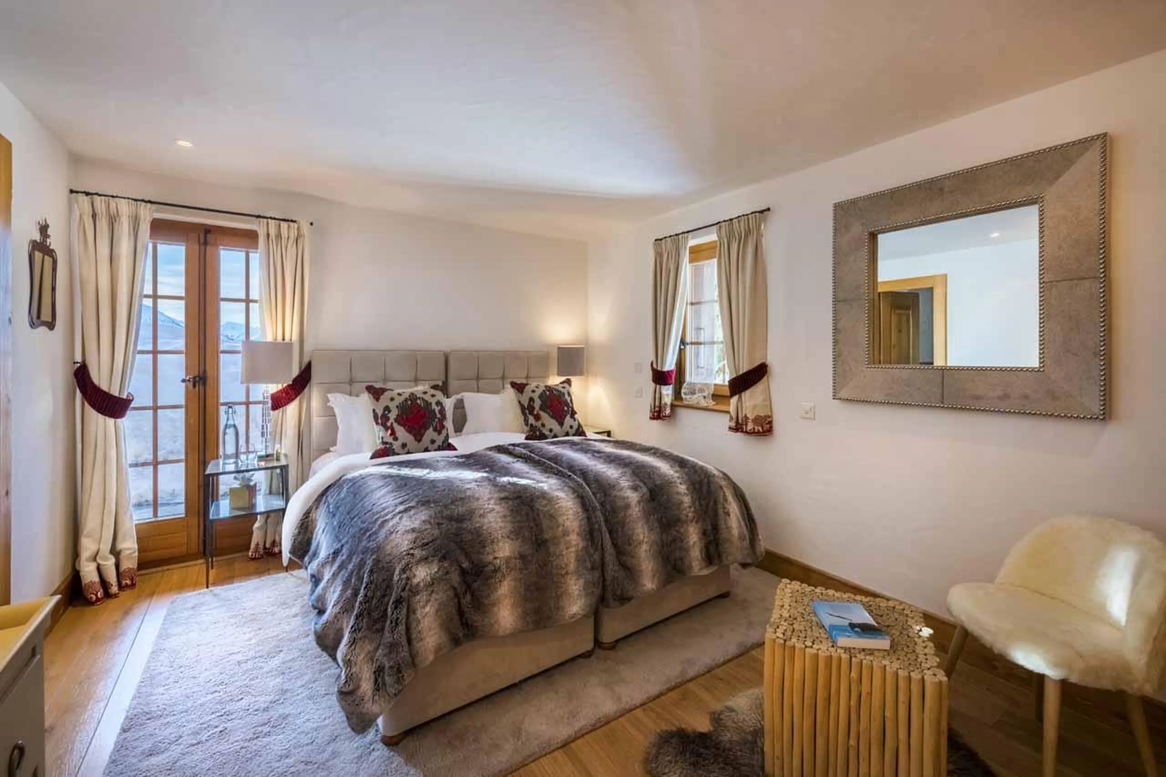 Bedroom two at Chalet Milou in Verbier