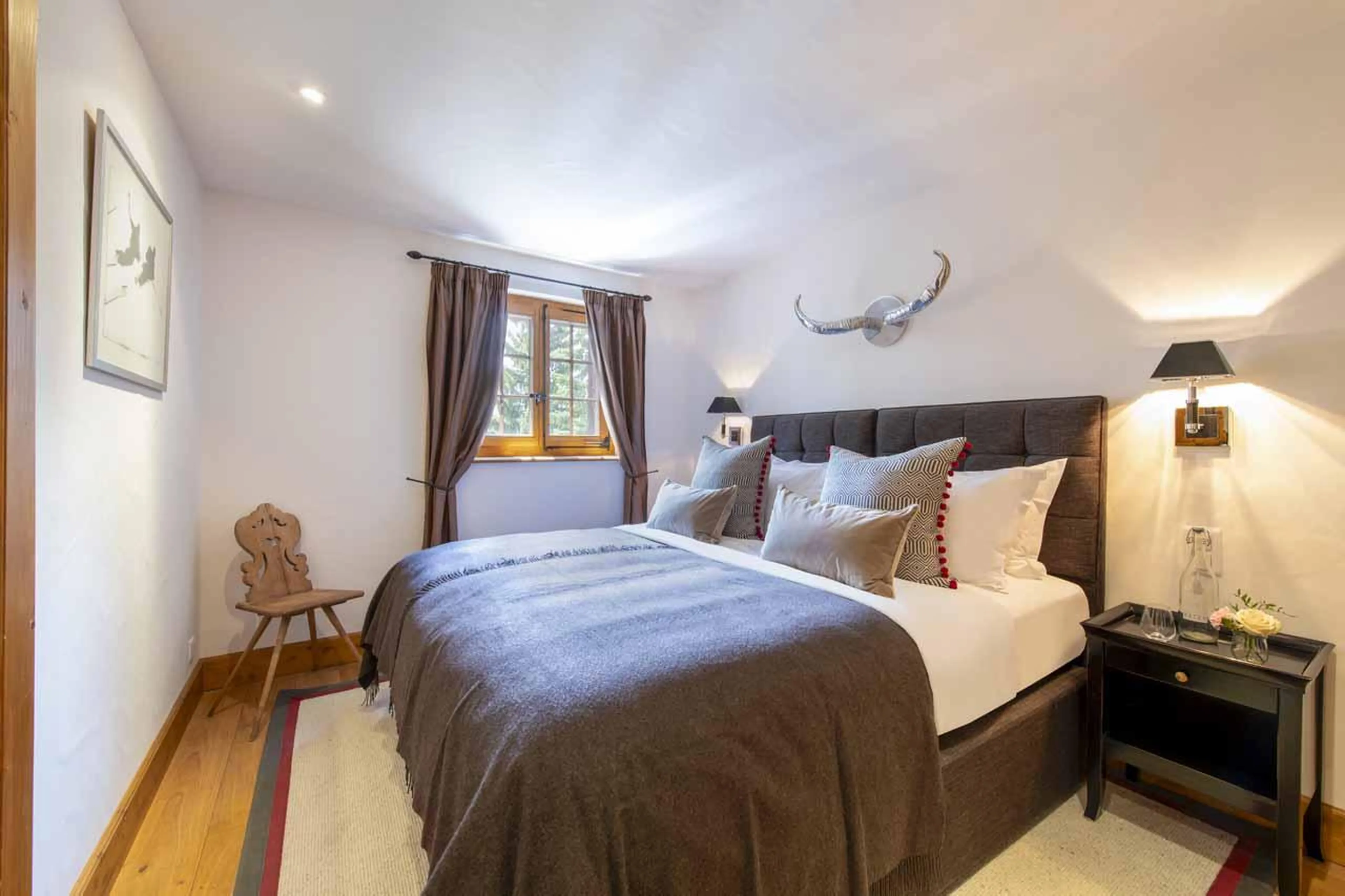 Bedroom six in Chalet Milou in Verbier