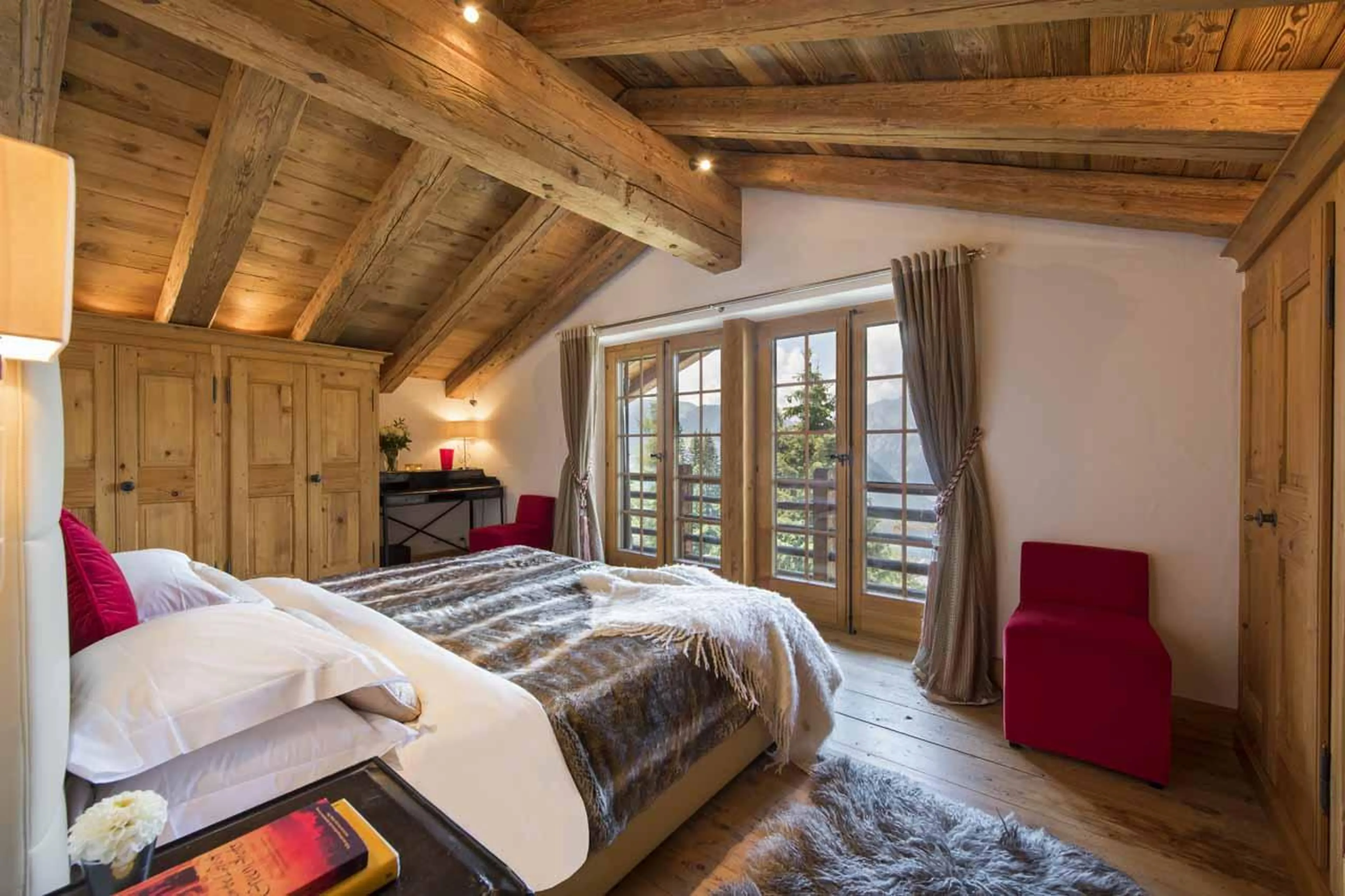 Master bedroom at Chalet Milou in Verbier