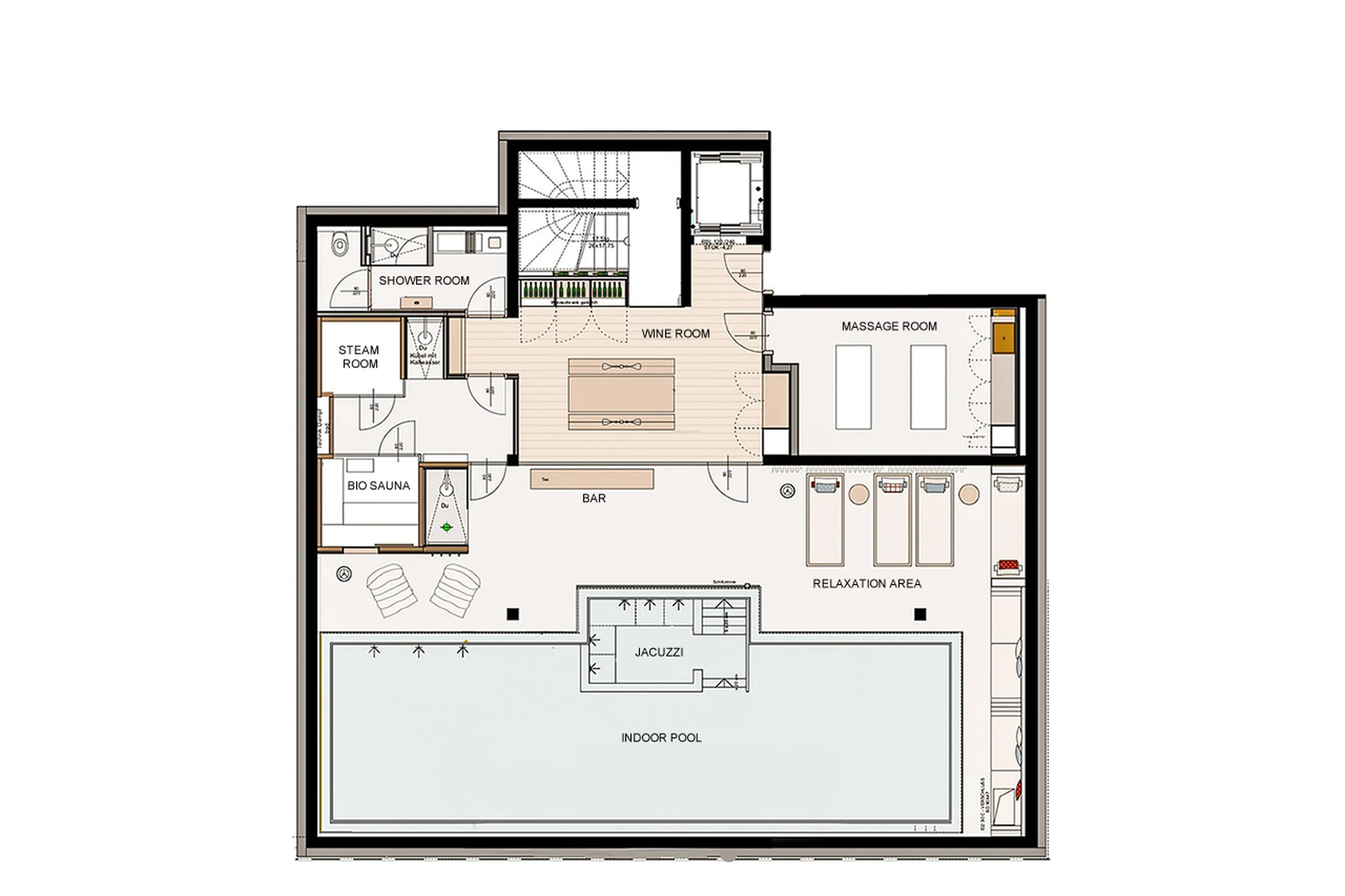 Level -1 floor plan of Chalet Mimi in Lech