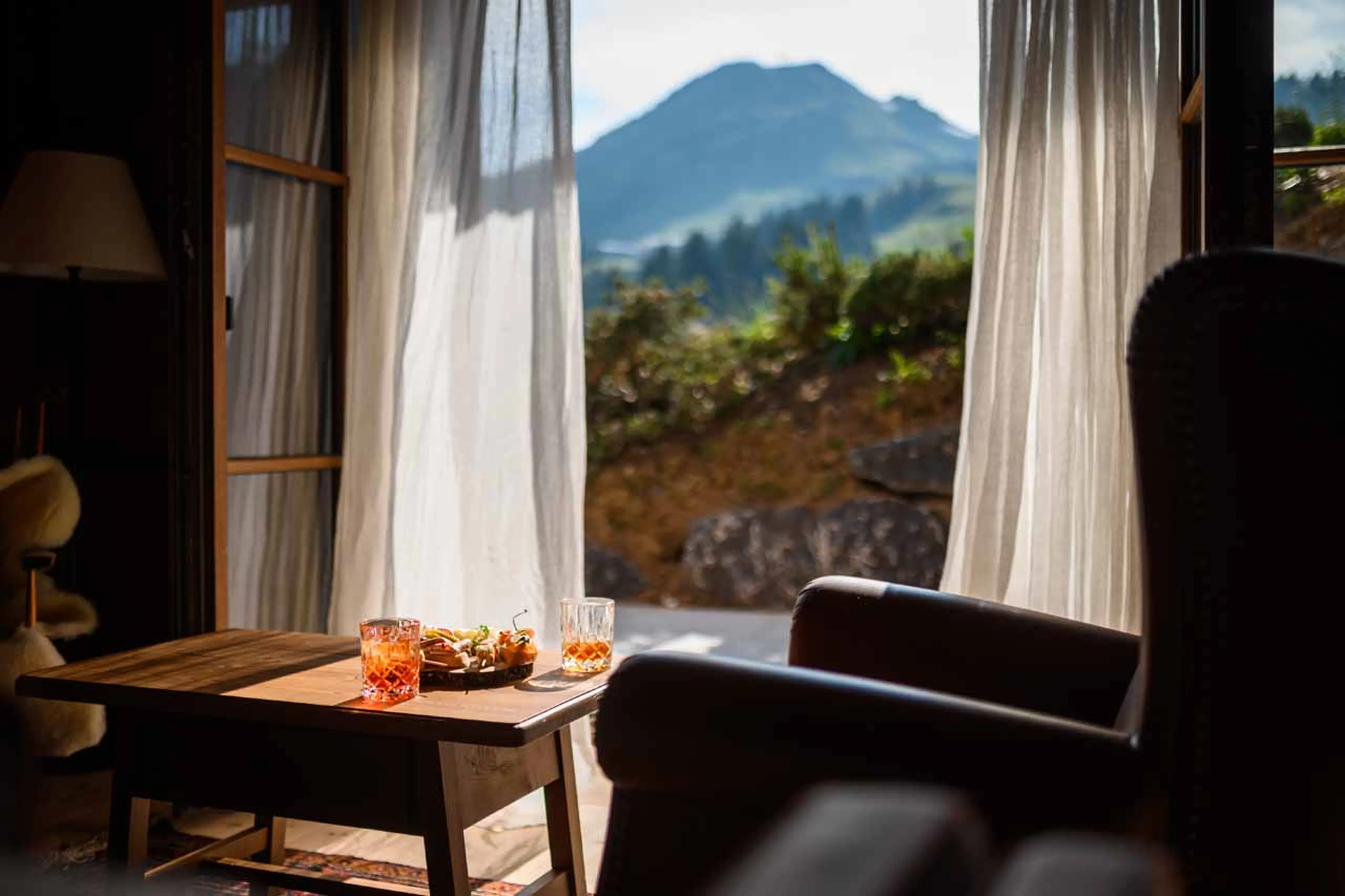 Views from the living area at Chalet Mimi in Lech