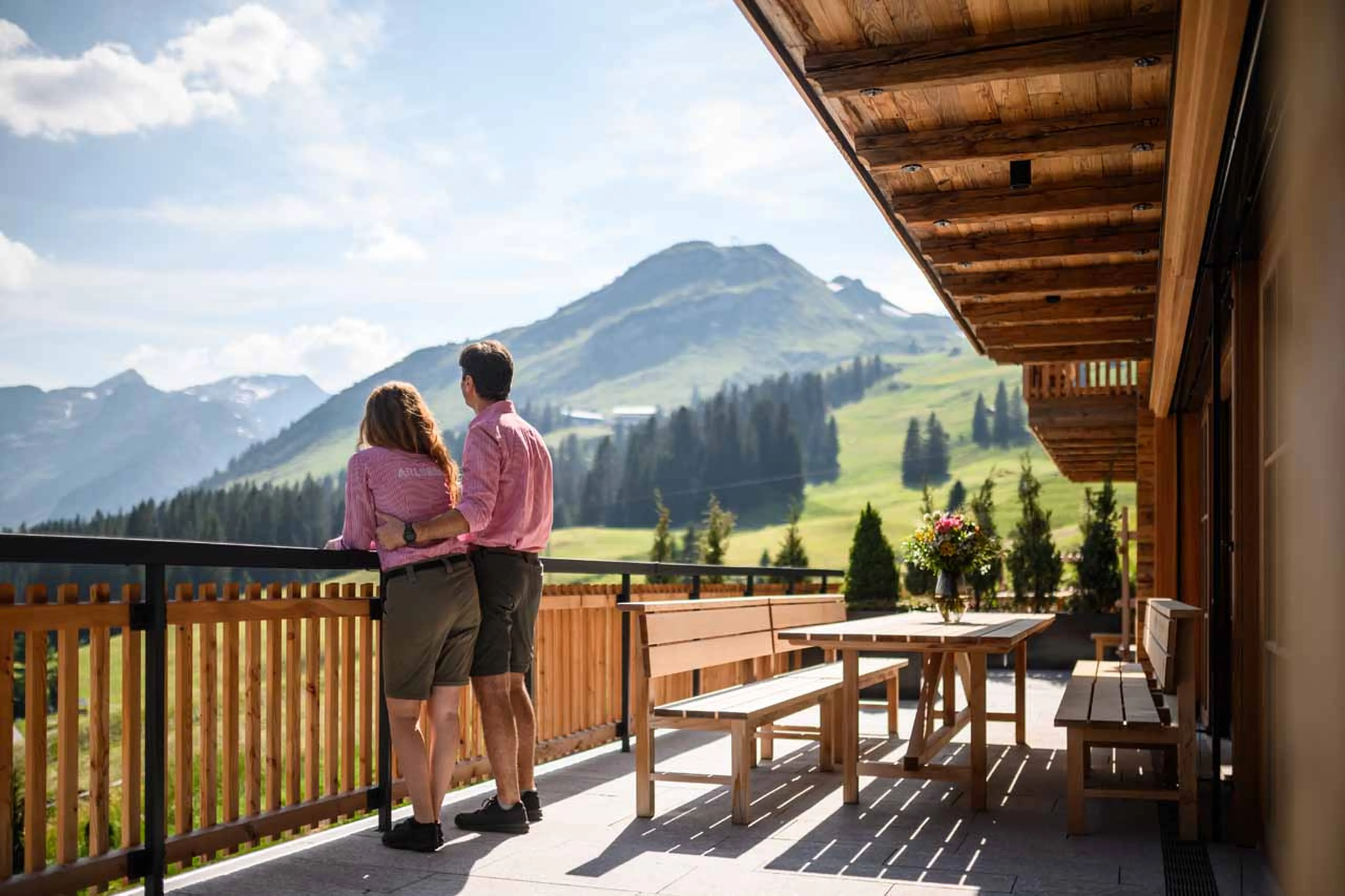 Terrace at Chalet Mimi in Lech