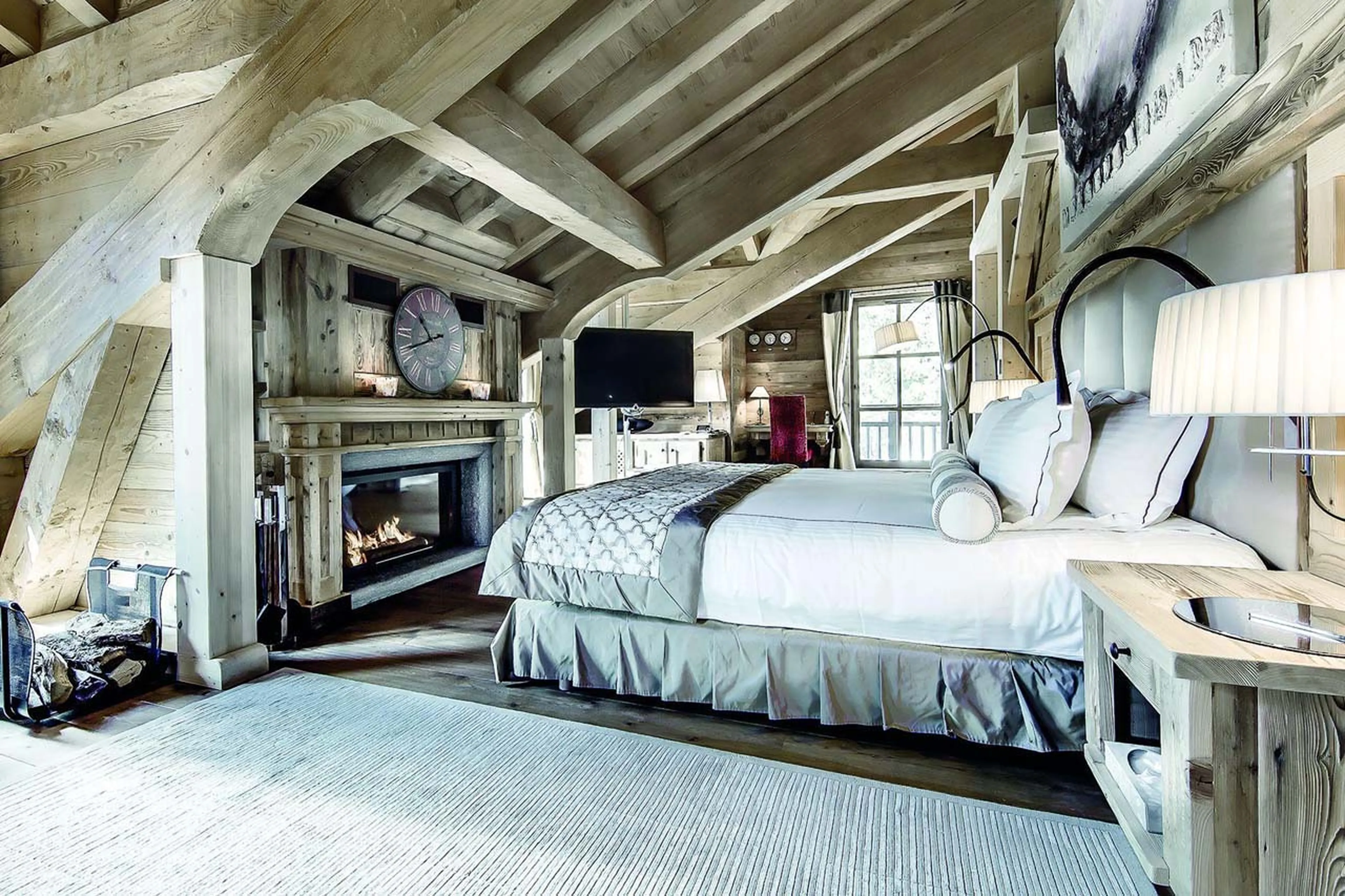 Bedroom one at Chalet Monet in Courchevel 1850