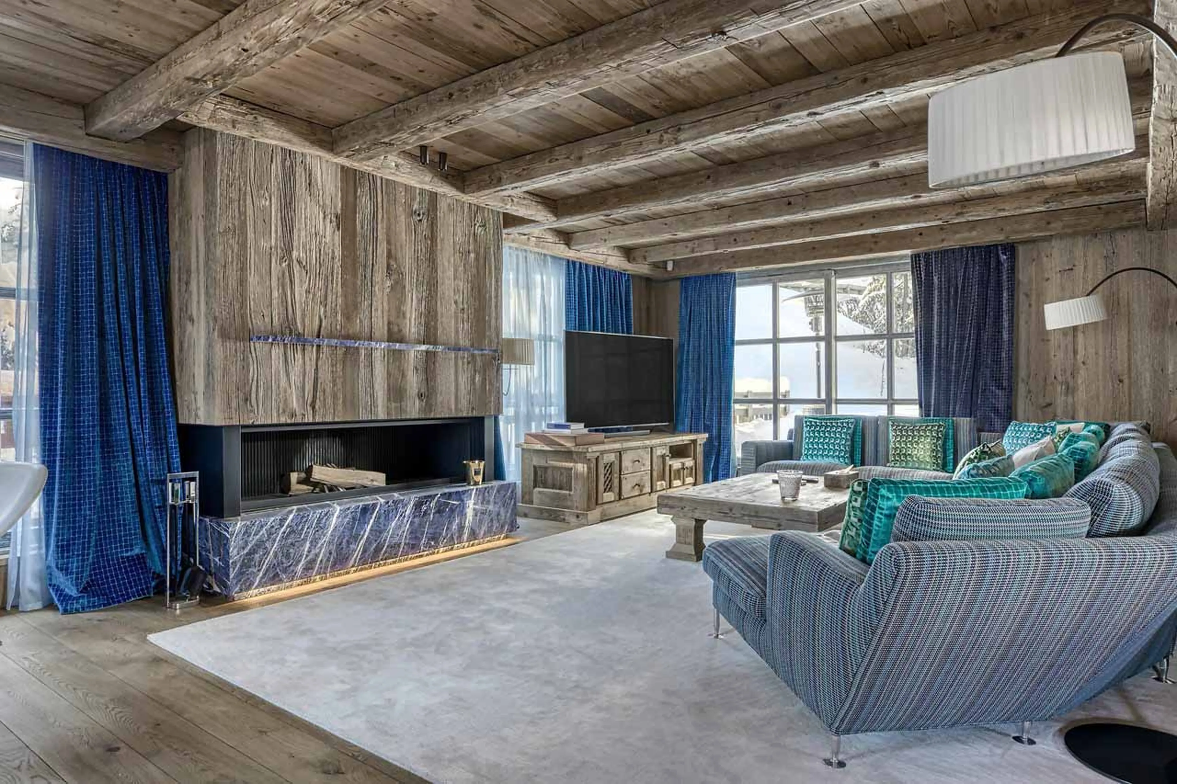 Spacious living area at Chalet Monet in Courchevel 1850