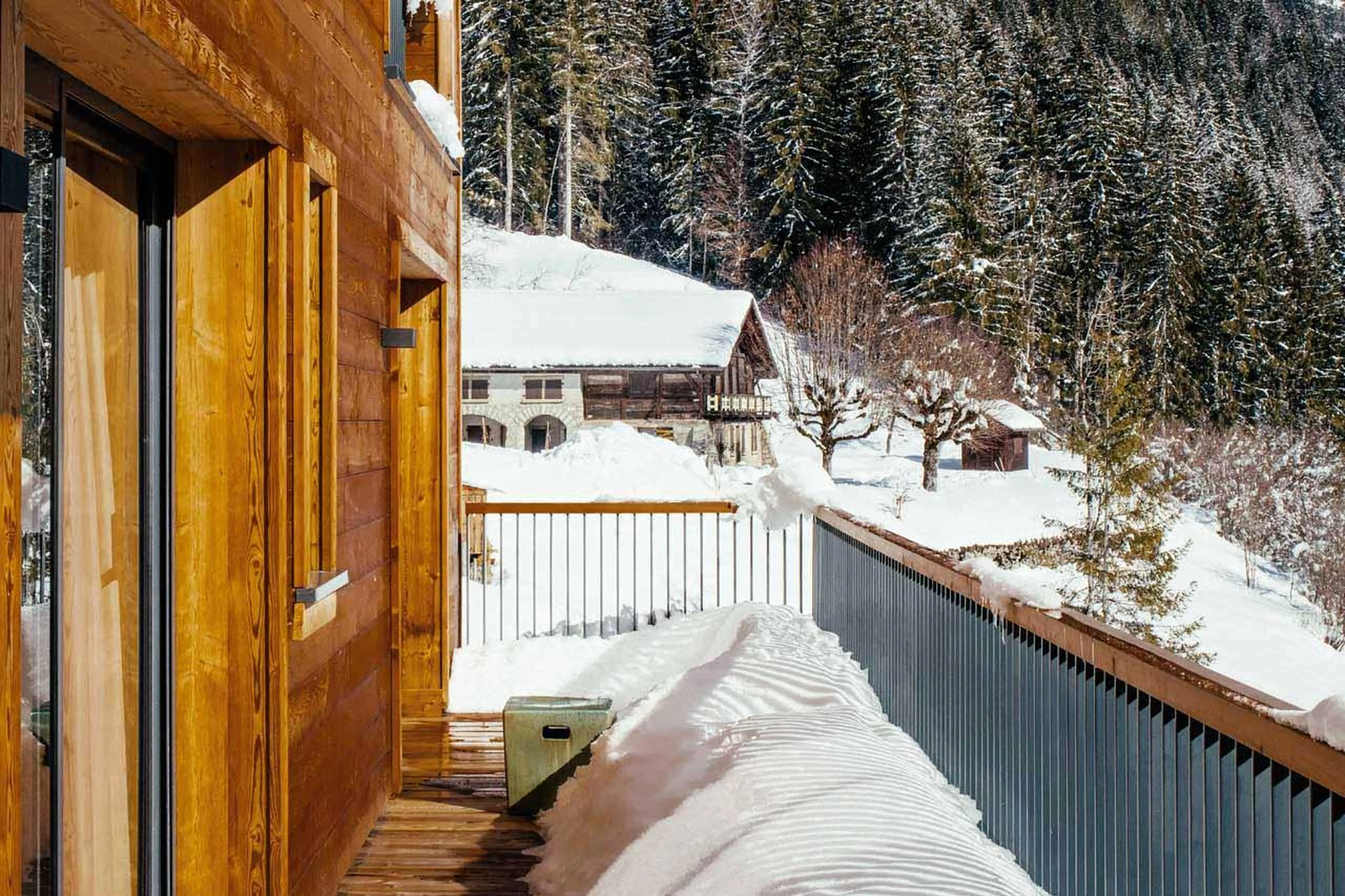 Terrace at Le Chalet Mont Blanc in Chamonix