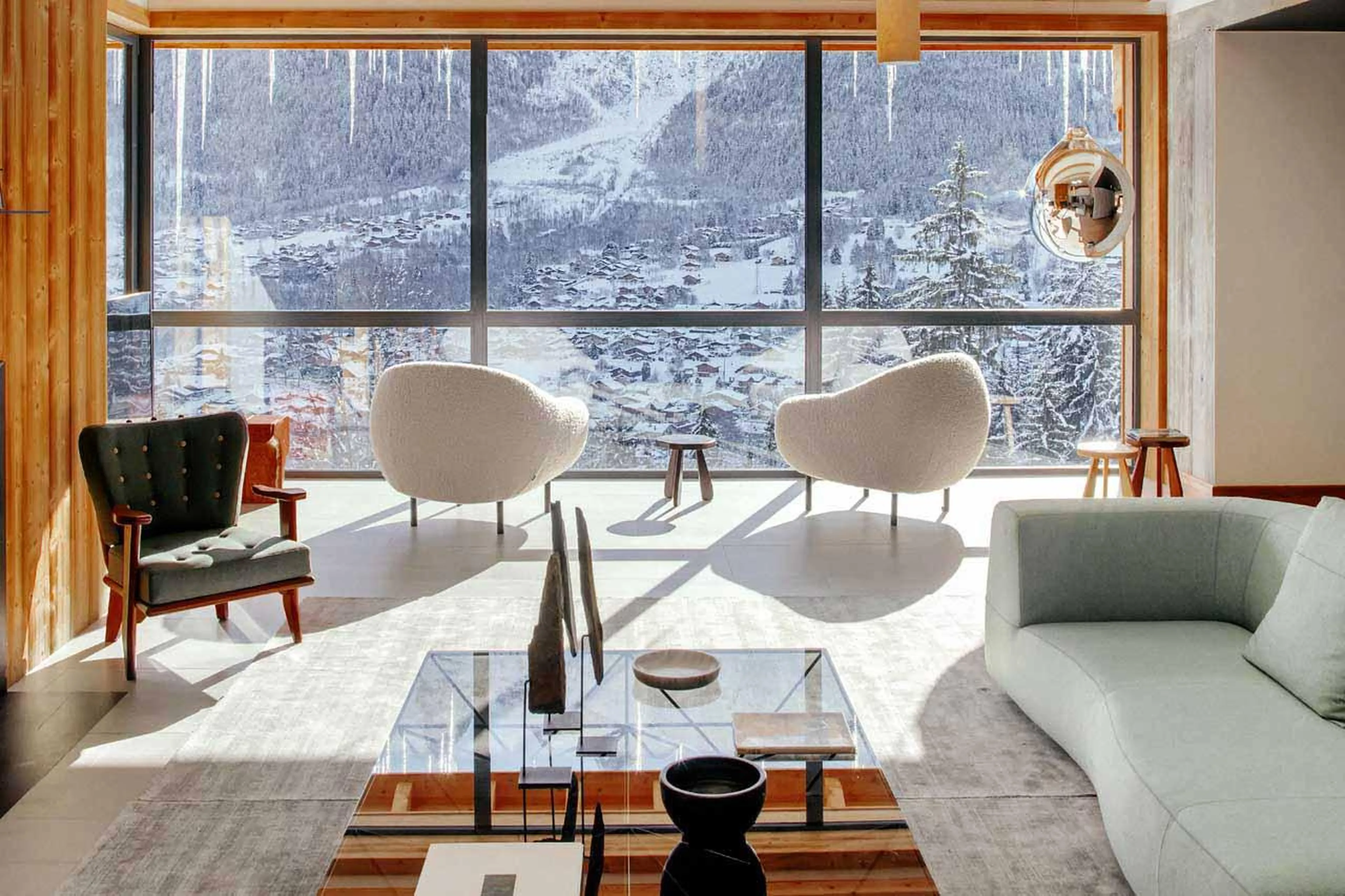 Views from penthouse of Le Chalet Mont Blanc in Chamonix