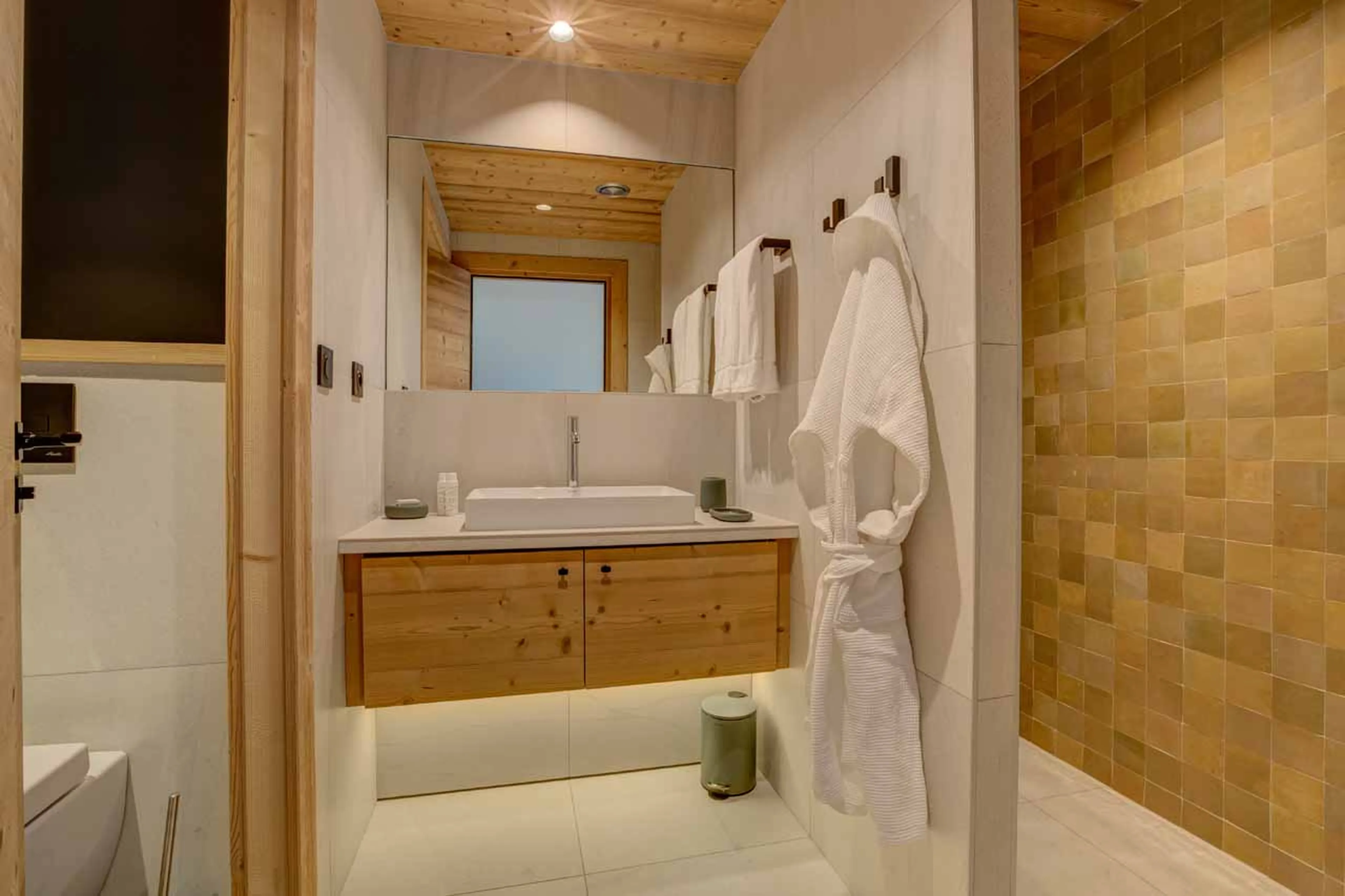 Shower room at Le Chalet Mont Blanc in Chamonix