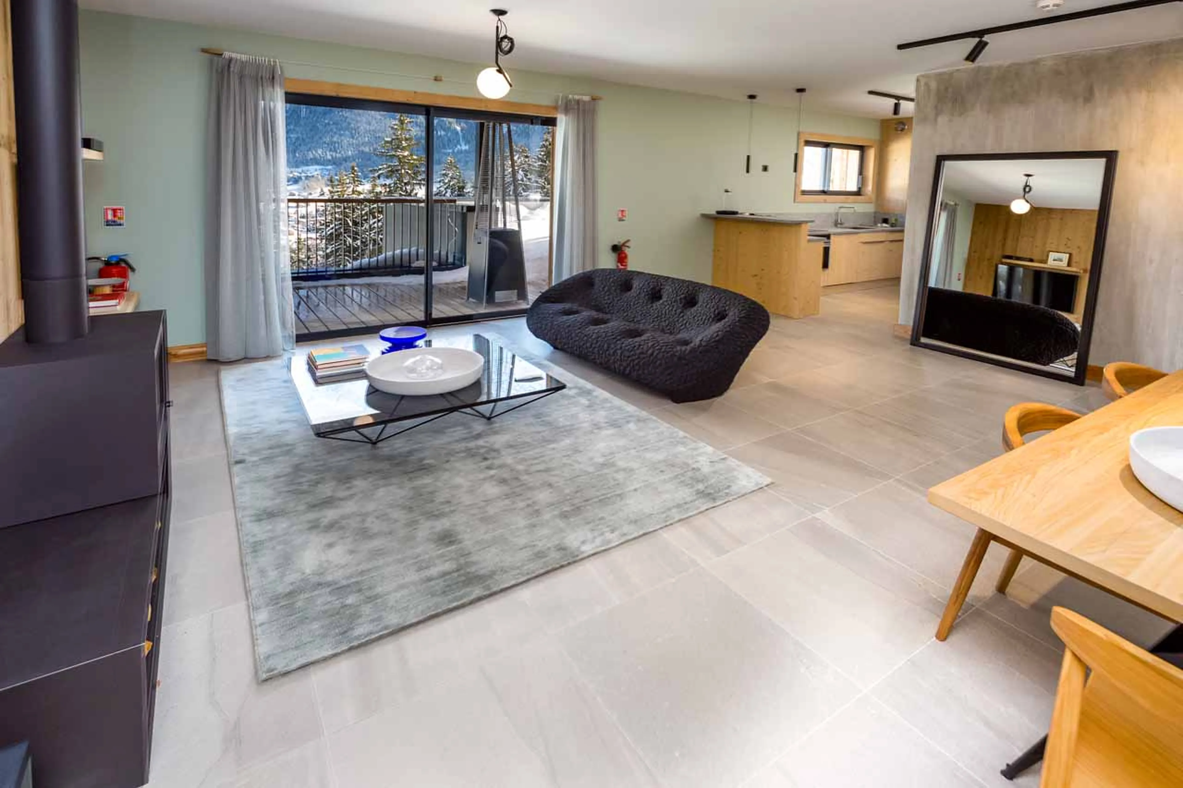 First floor living area at Le Chalet Mont Blanc in Chamonix