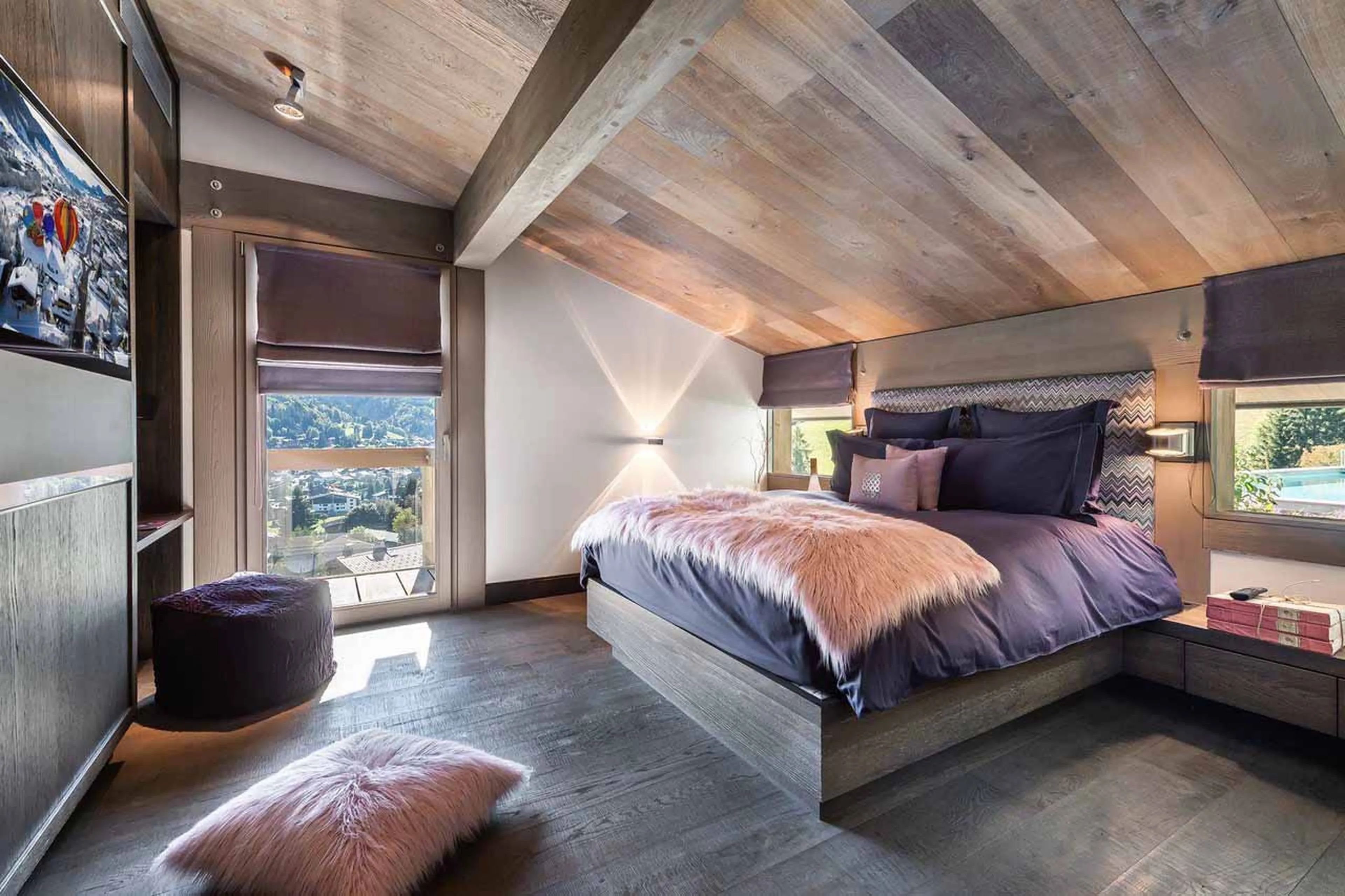 Bedroom four at Chalet Mont Blanc in Megeve