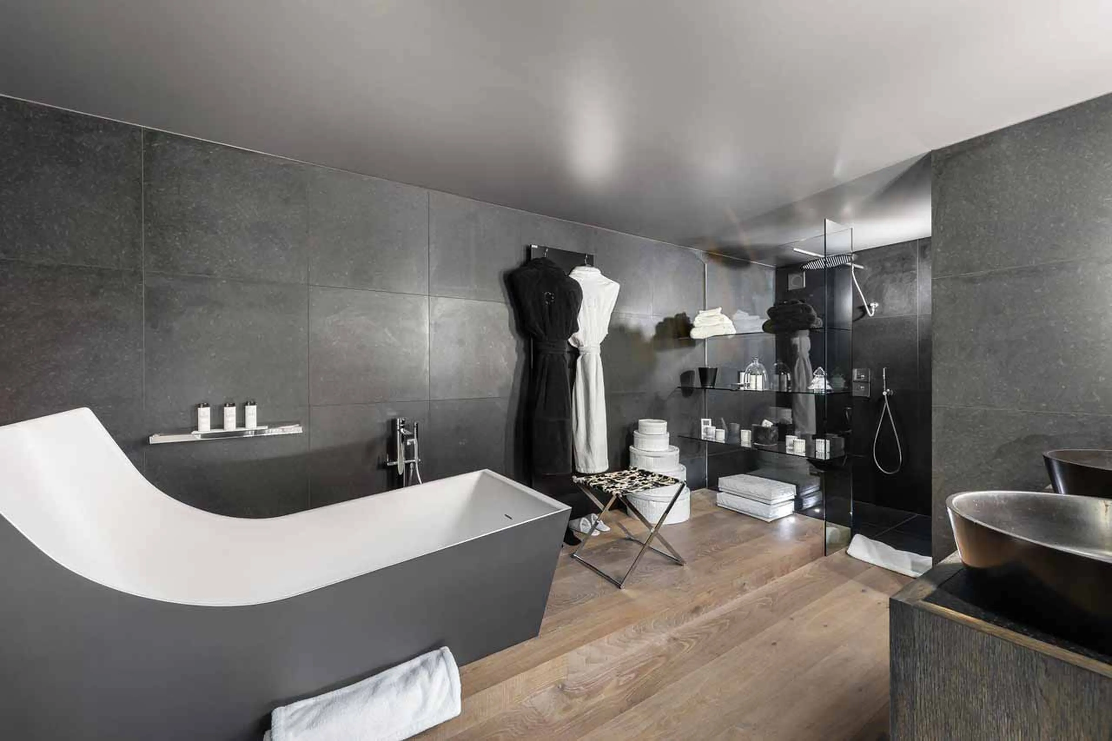 Bathroom five at Chalet Mont Blanc in Megeve