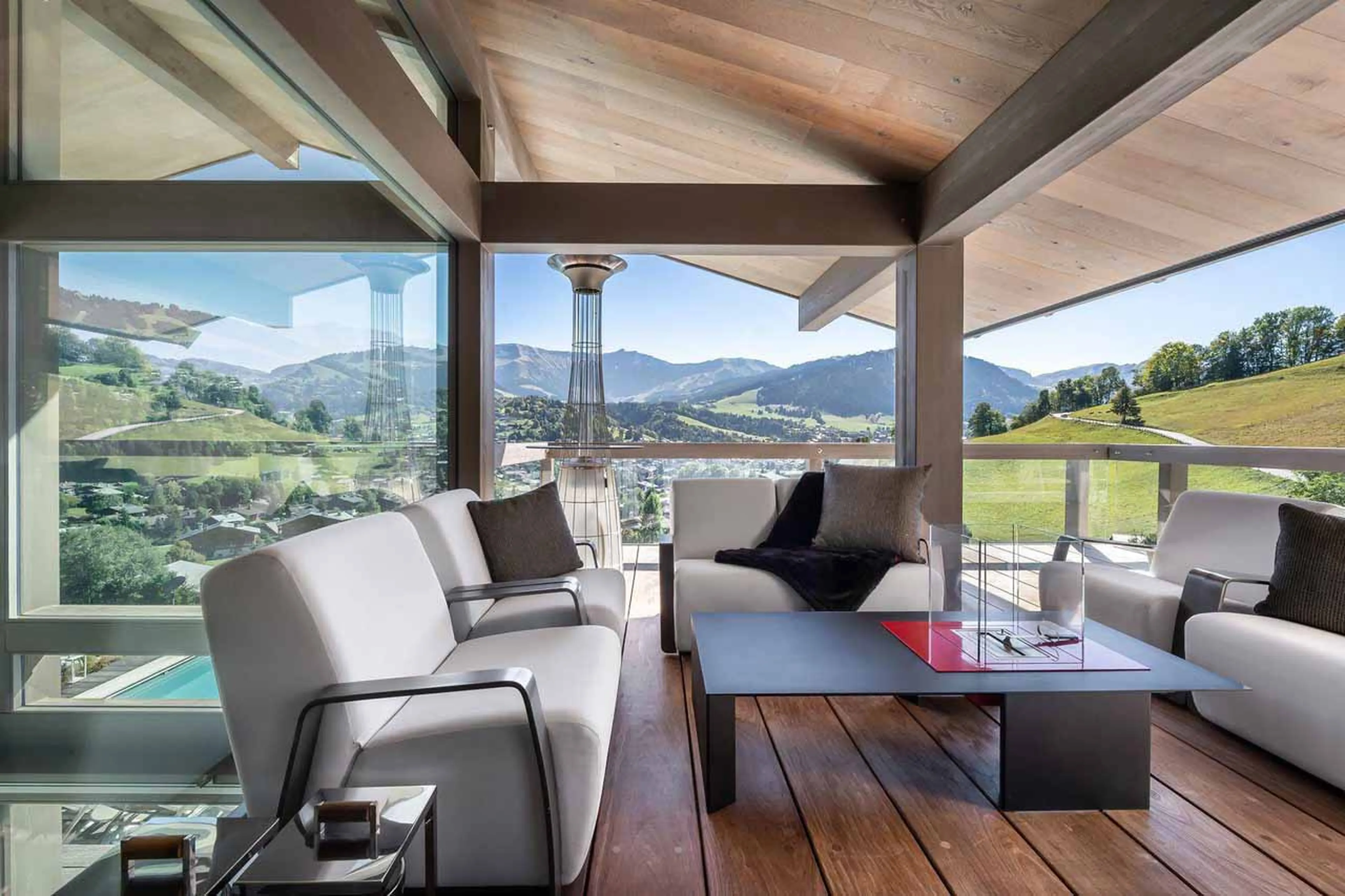 Lounge area at Chalet Mont Blanc in Megeve