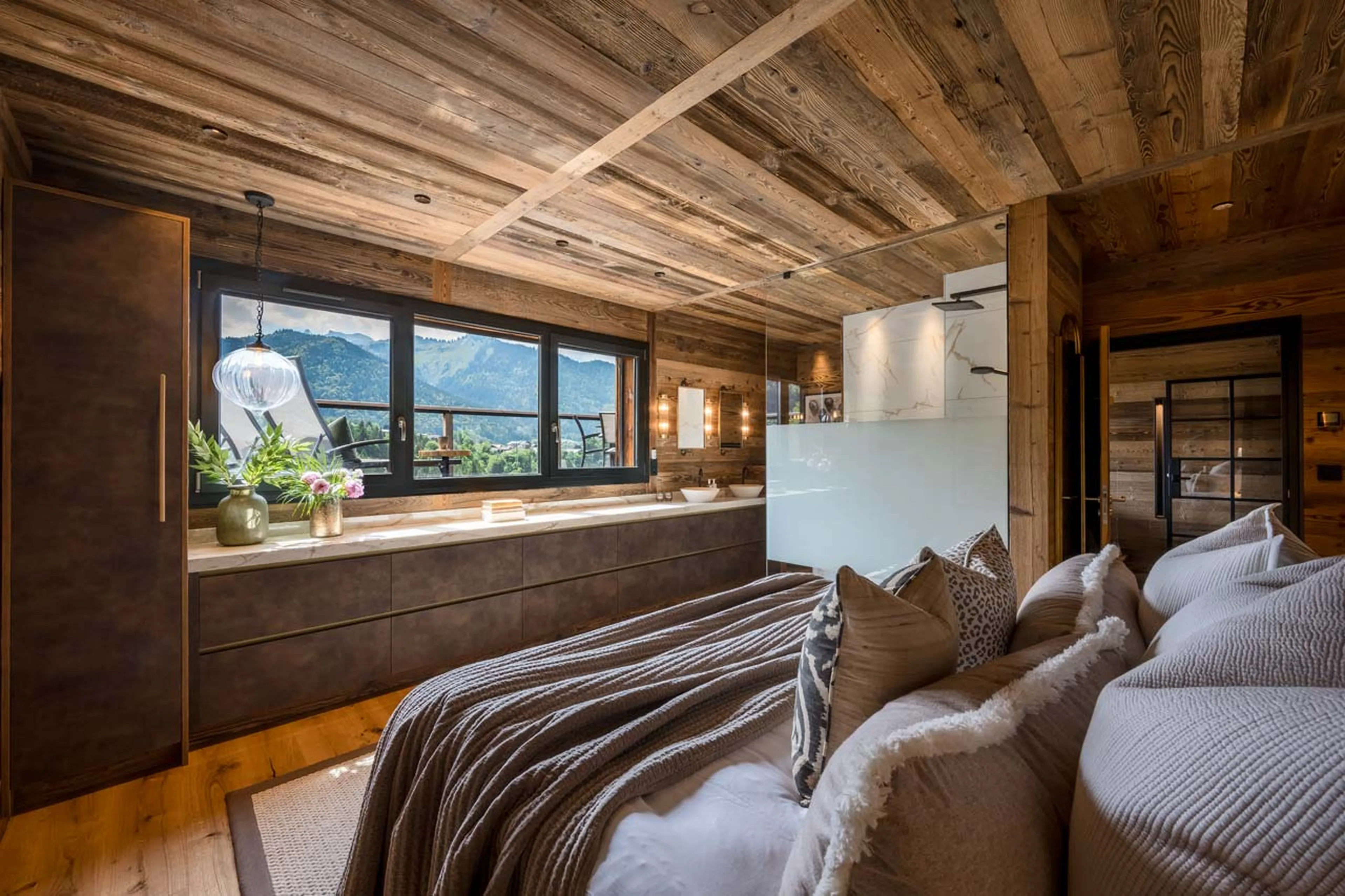 Master bedroom at Chalet Mont Des Anges in Morzine