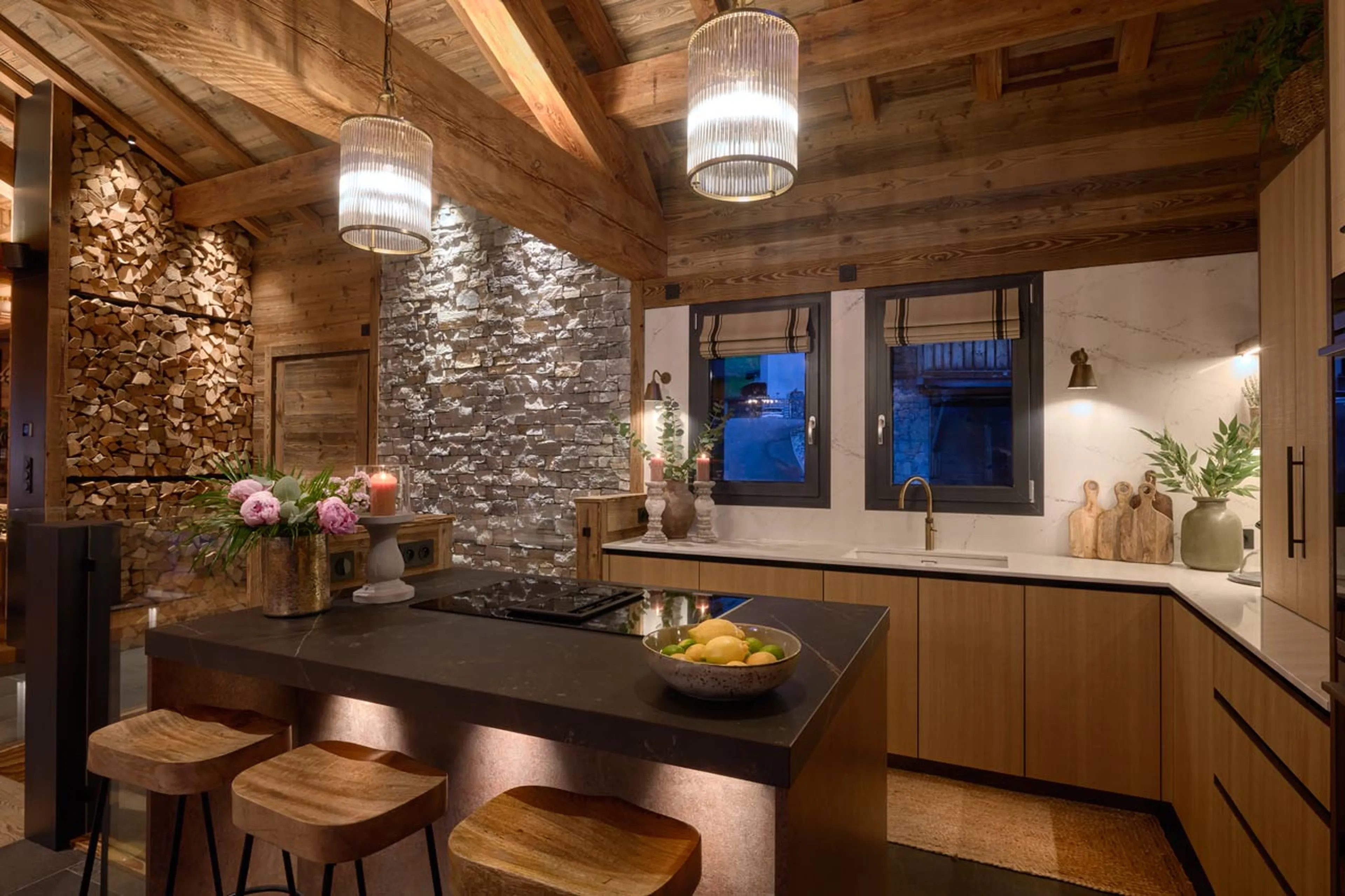 Kitchen at Chalet Mont Des Anges in Morzine