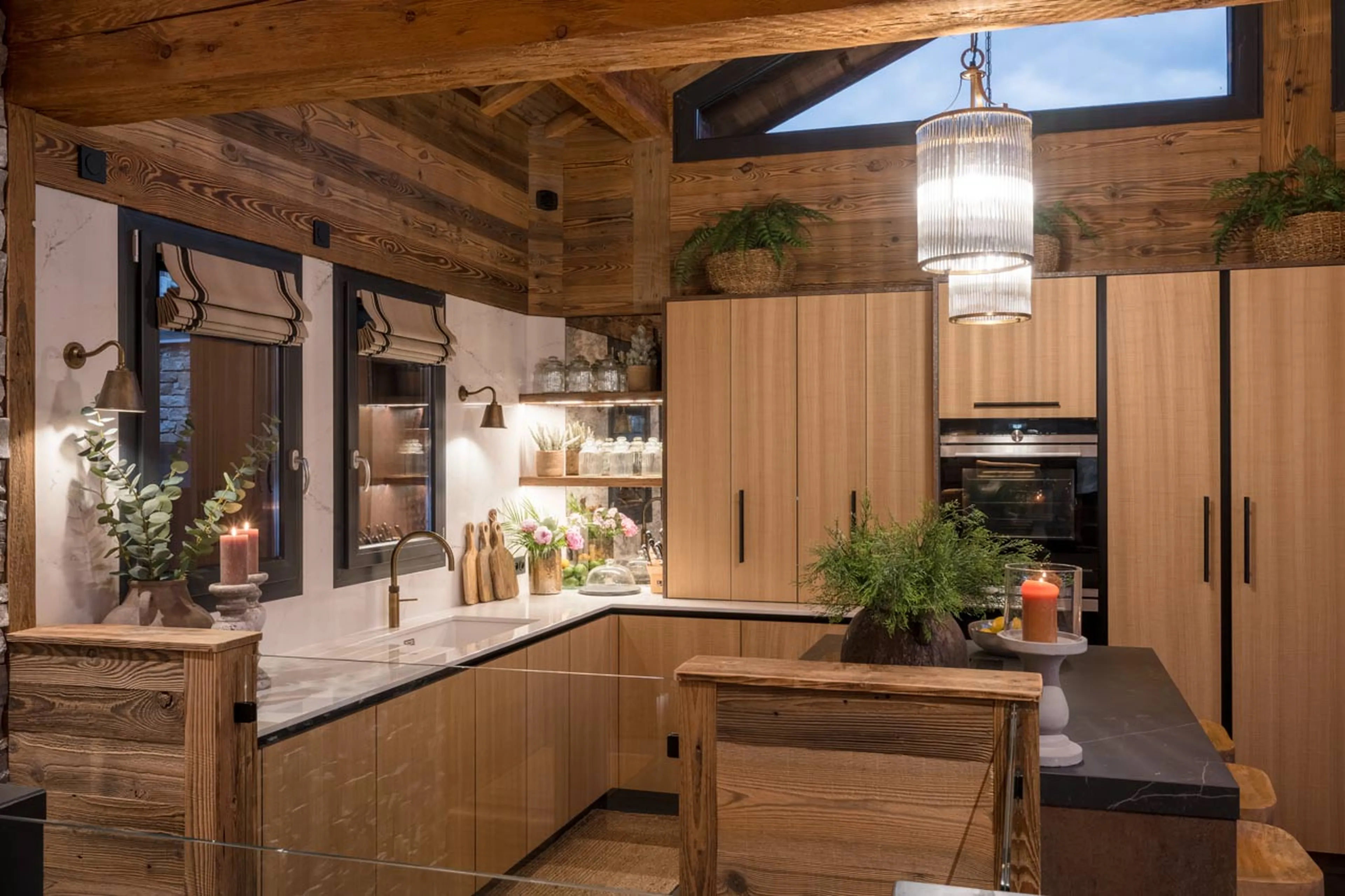 Modern kitchen at Chalet Mont Des Anges in Morzine