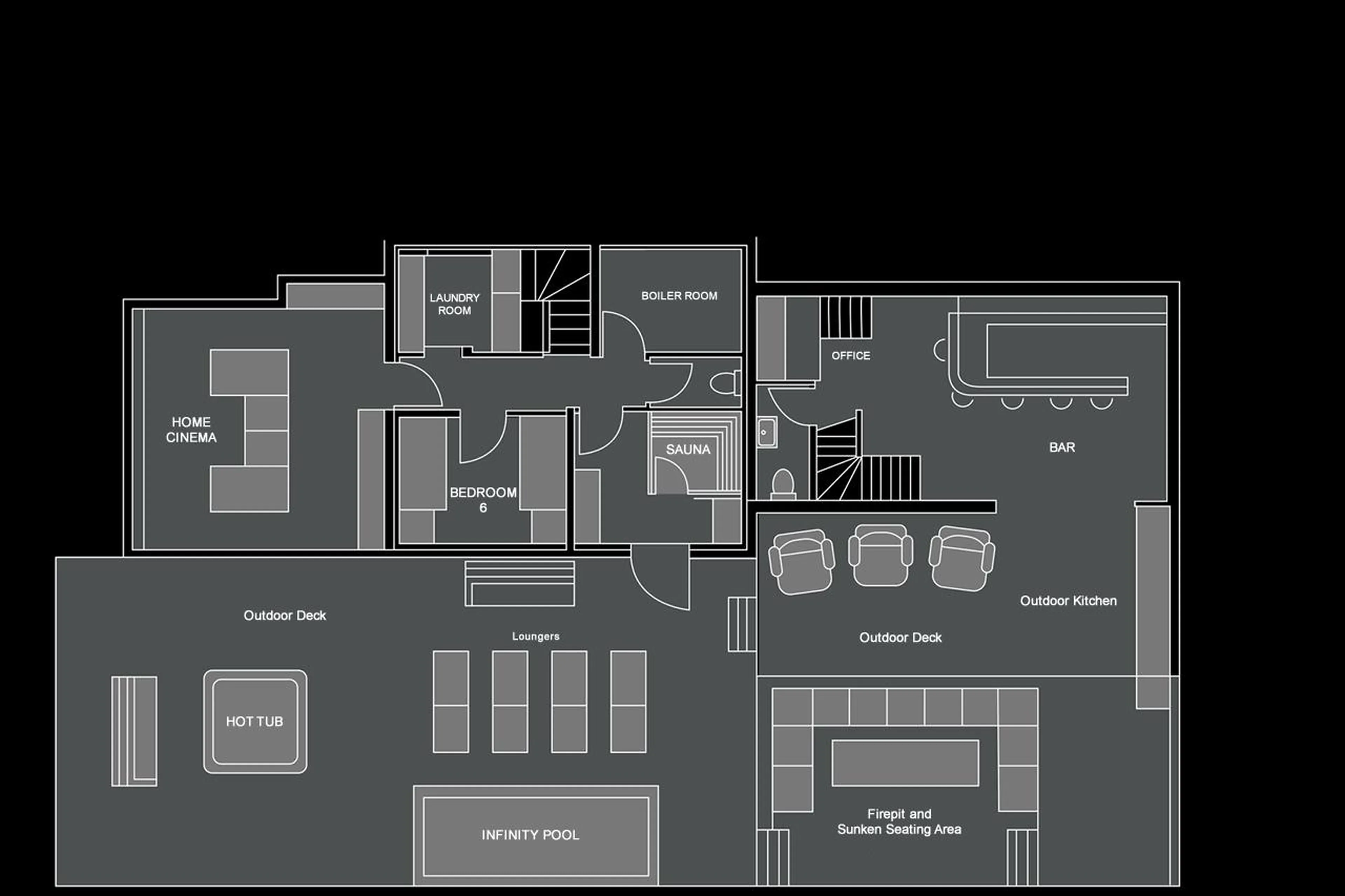 Level 1 floor plan of Chalet Mont Des Anges in Morzine