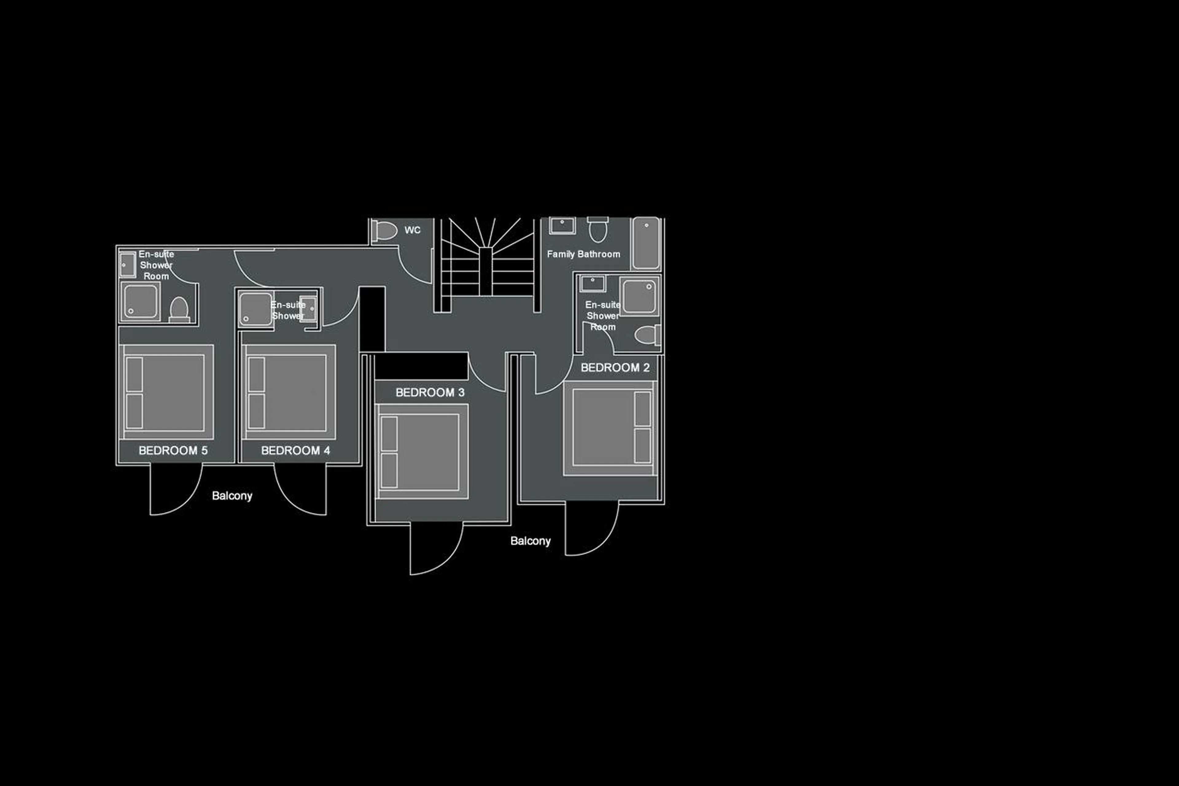 Level 2 floor plan of Chalet Mont Des Anges in Morzine