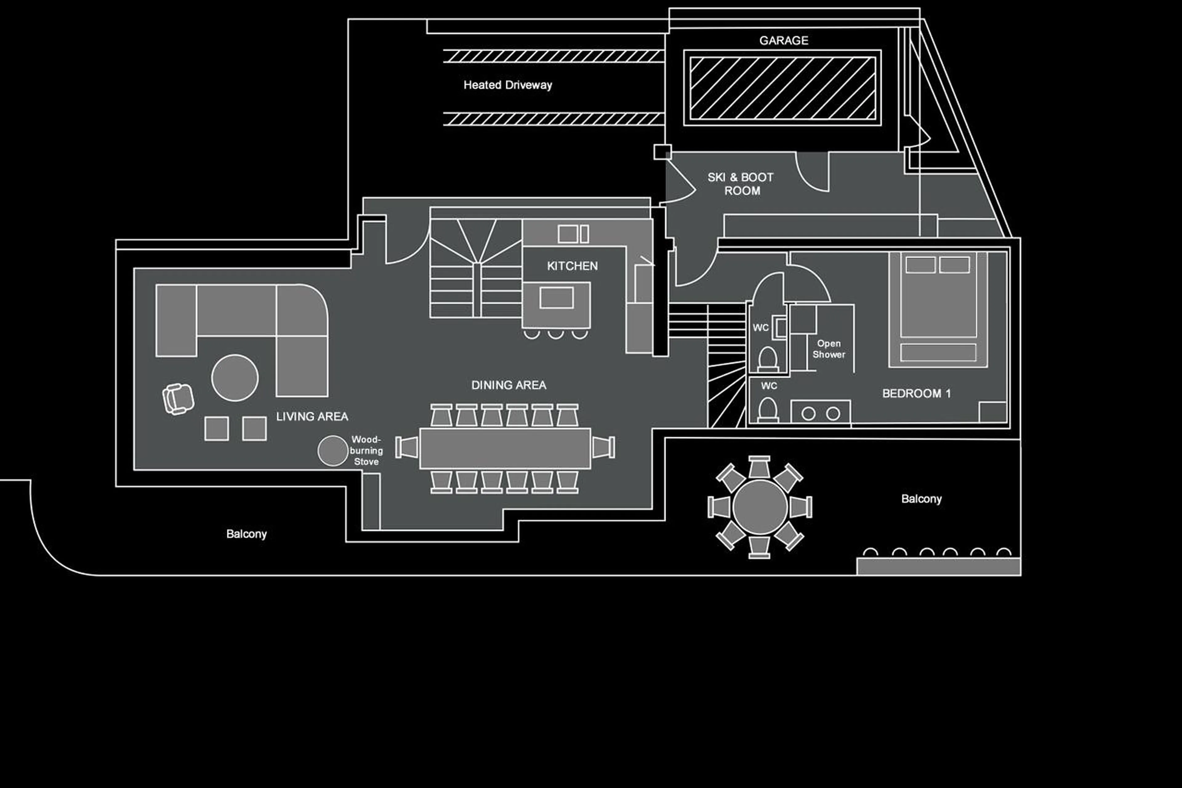 Level 3 floor plan of Chalet Mont Des Anges in Morzine