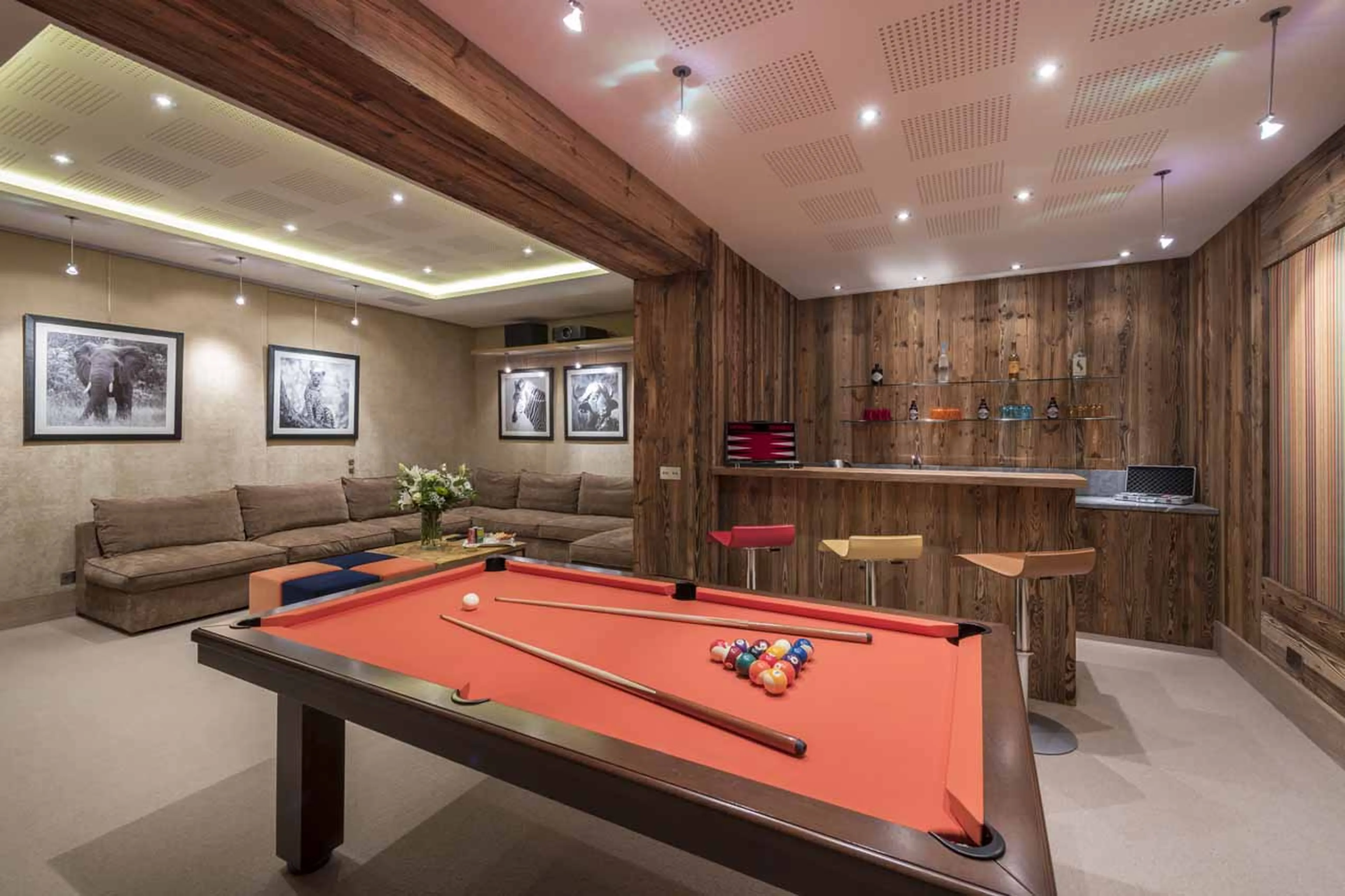 Games/TV room at Chalet Mont Tremblant in Meribel