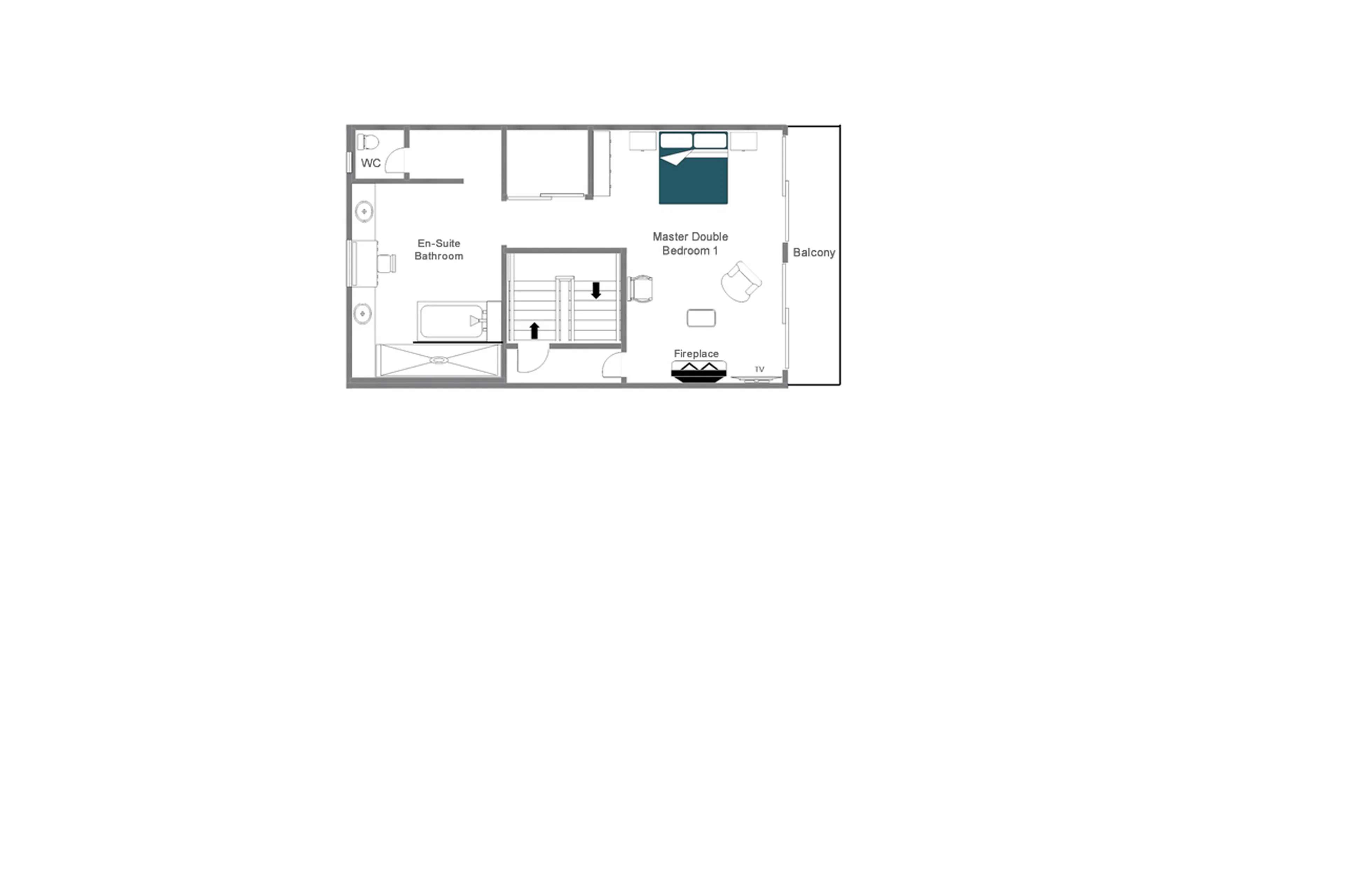 Level 1 floor plan of Chalet Mont Tremblant in Meribel