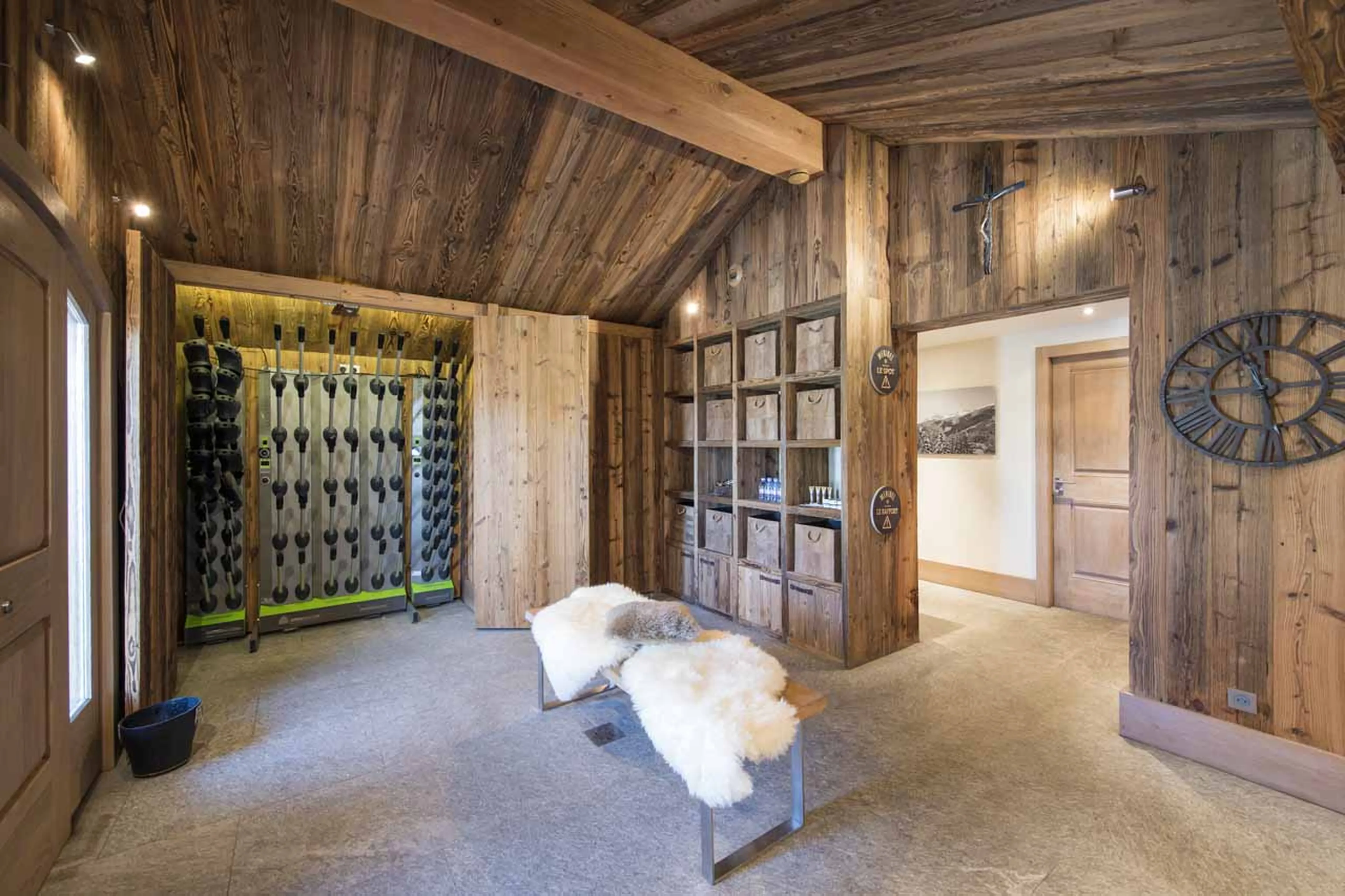Ski room at Chalet Mont Tremblant in Meribel