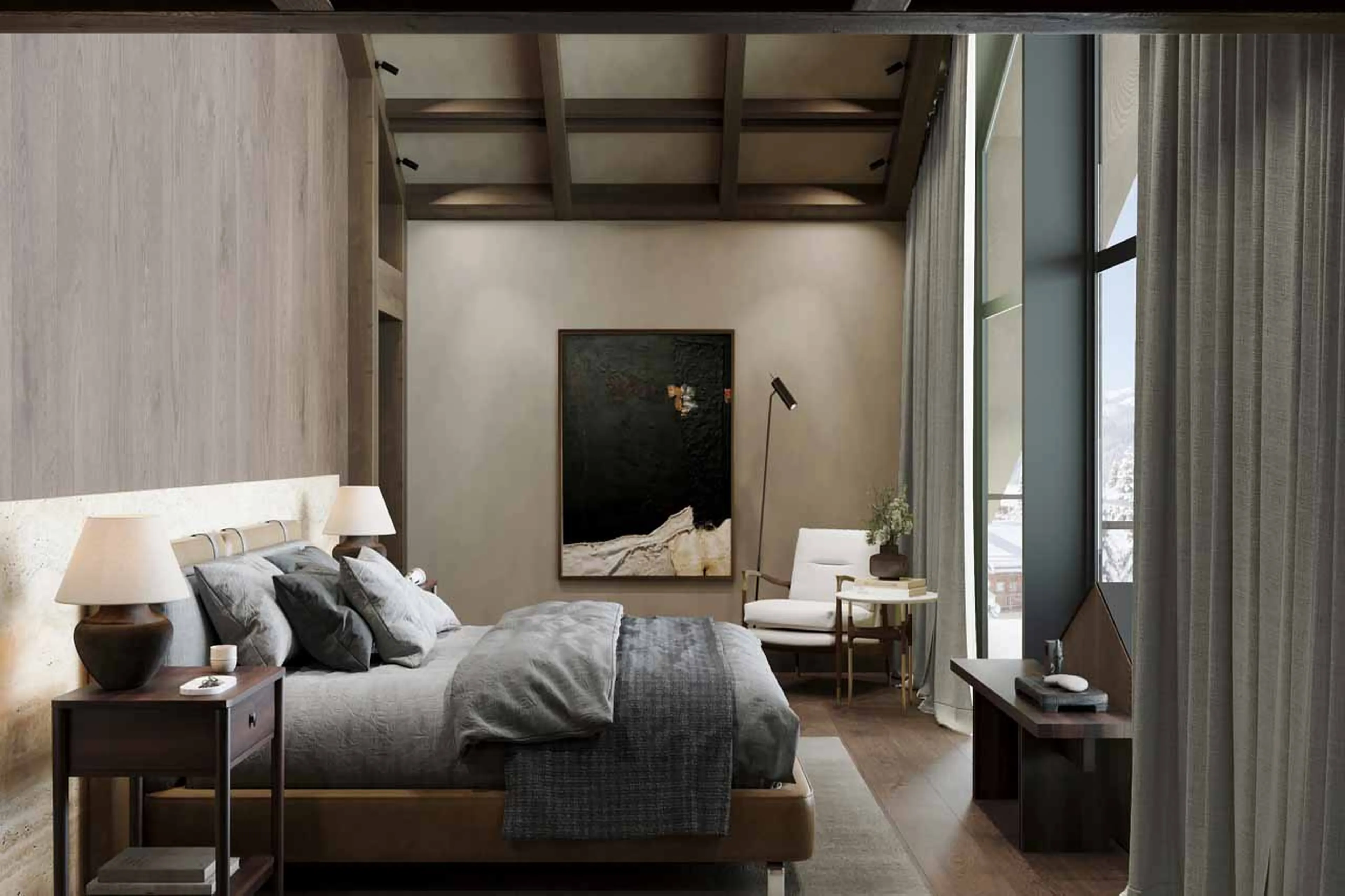 Bedroom at Chalet Montclair in Val d'Isere