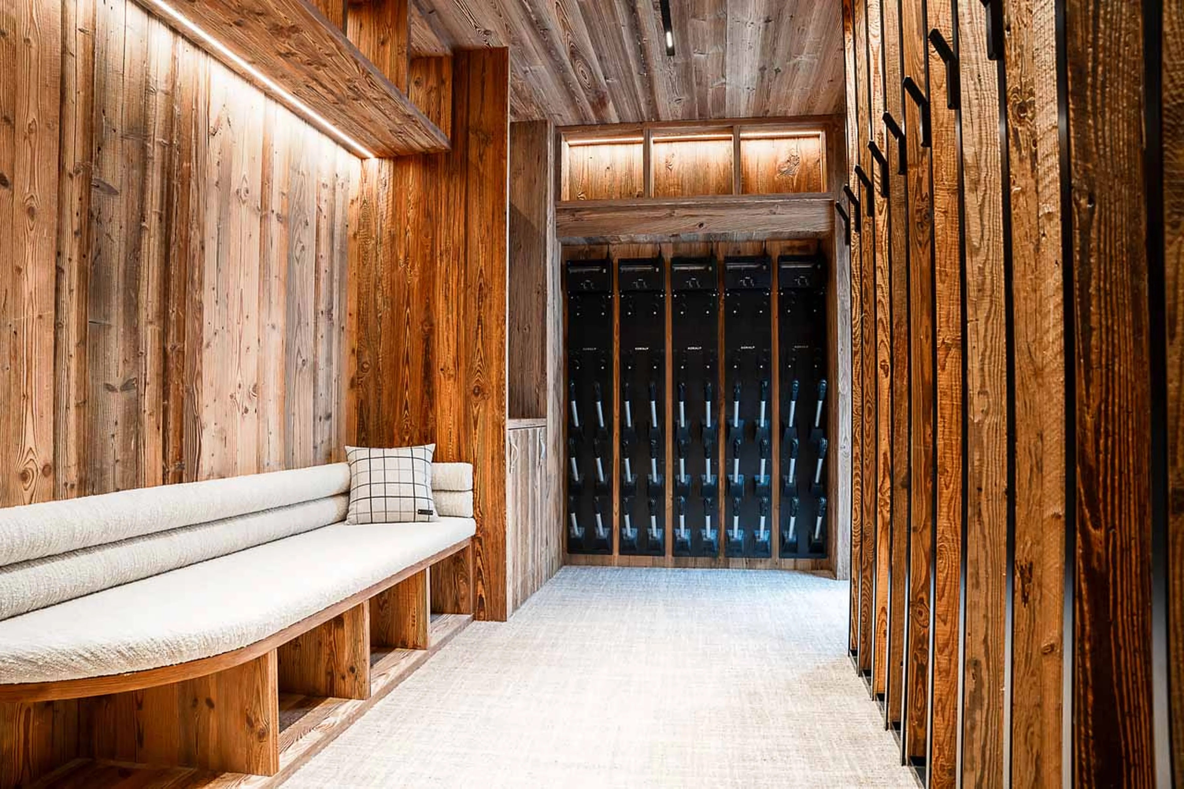 Ski room at Chalet Moon 1850 in Courchevel 1850