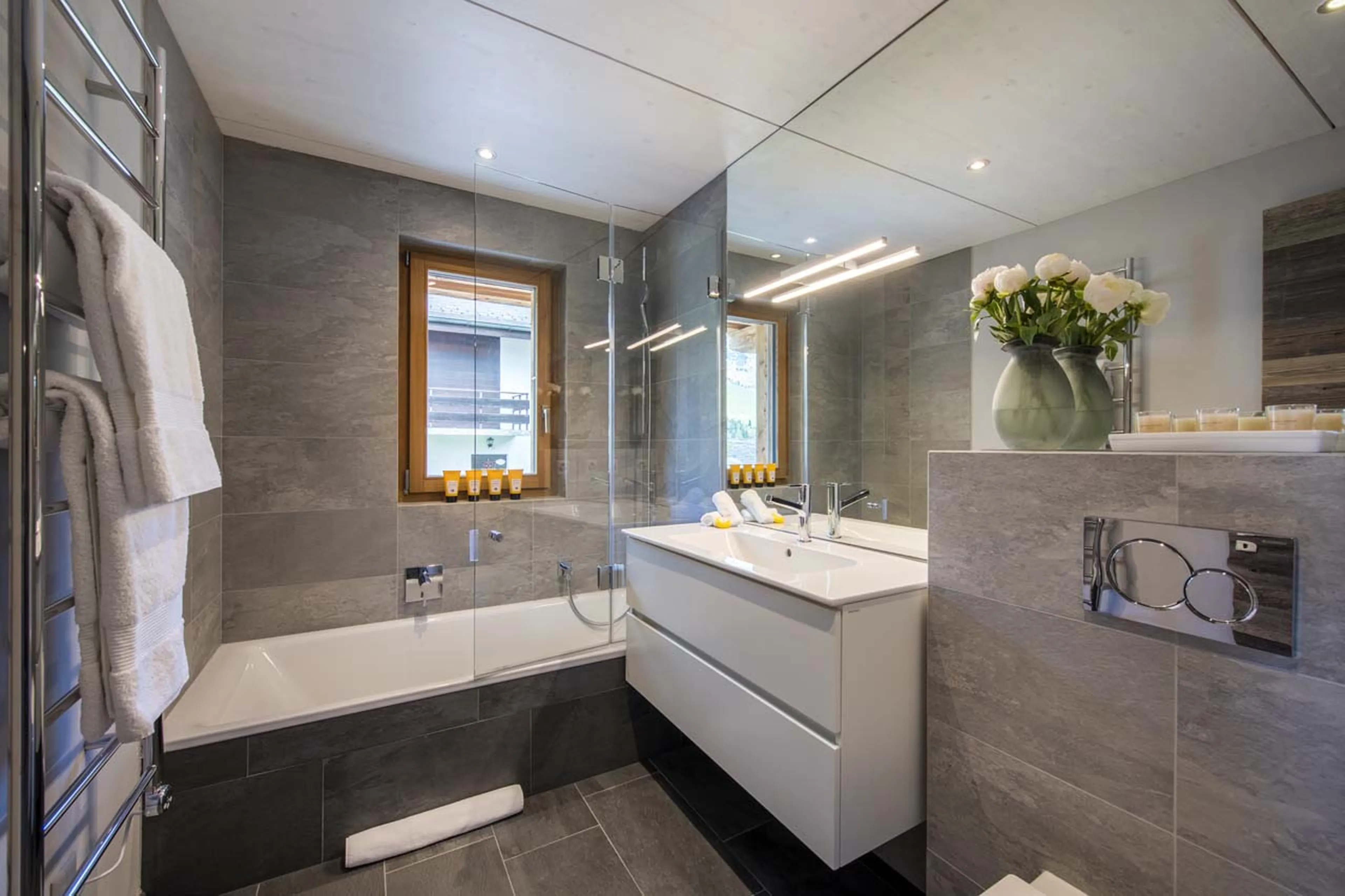 Bathroom at Chalet Mowgli in Verbier