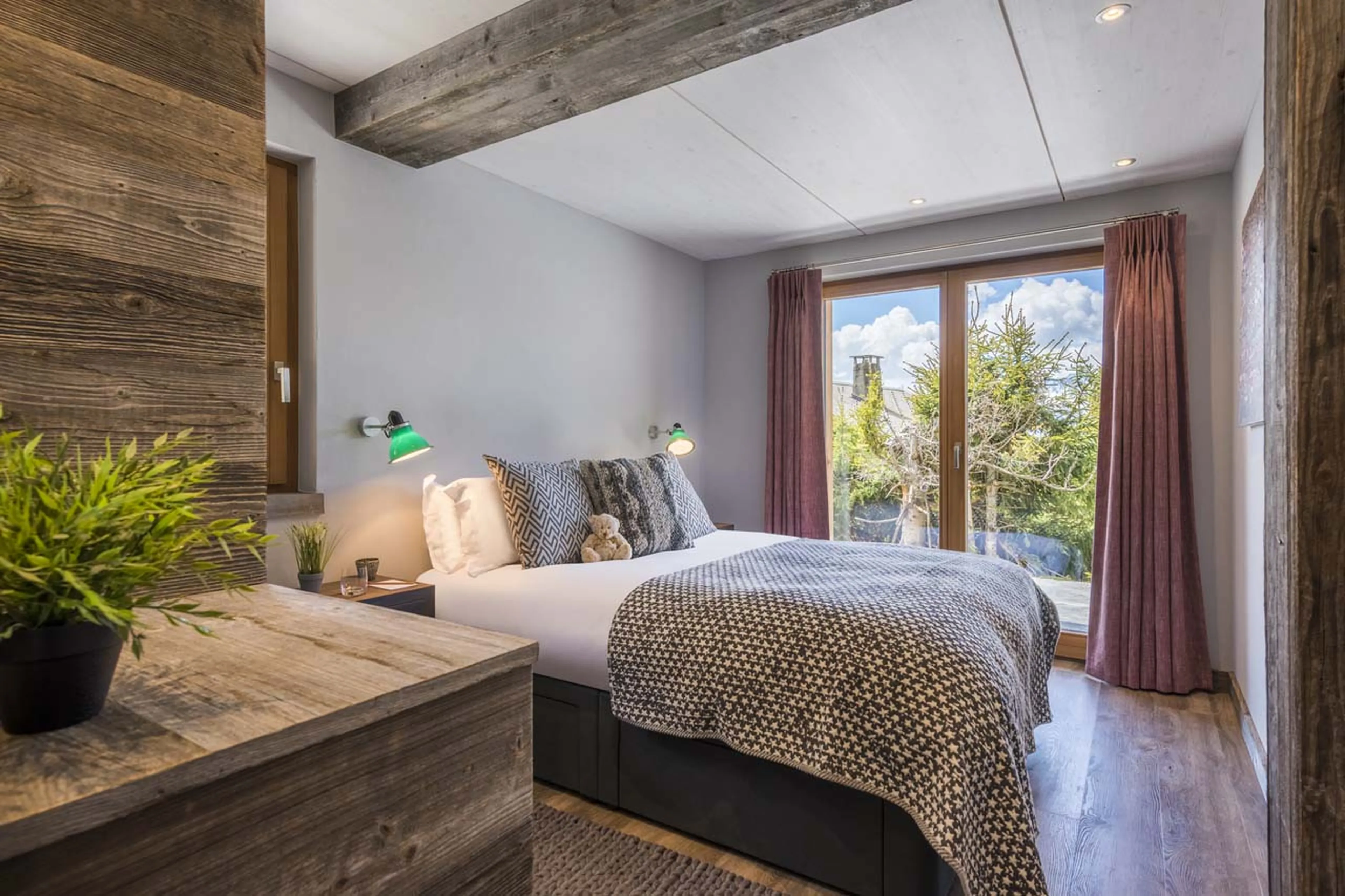 Bedroom two at Chalet Mowgli in Verbier