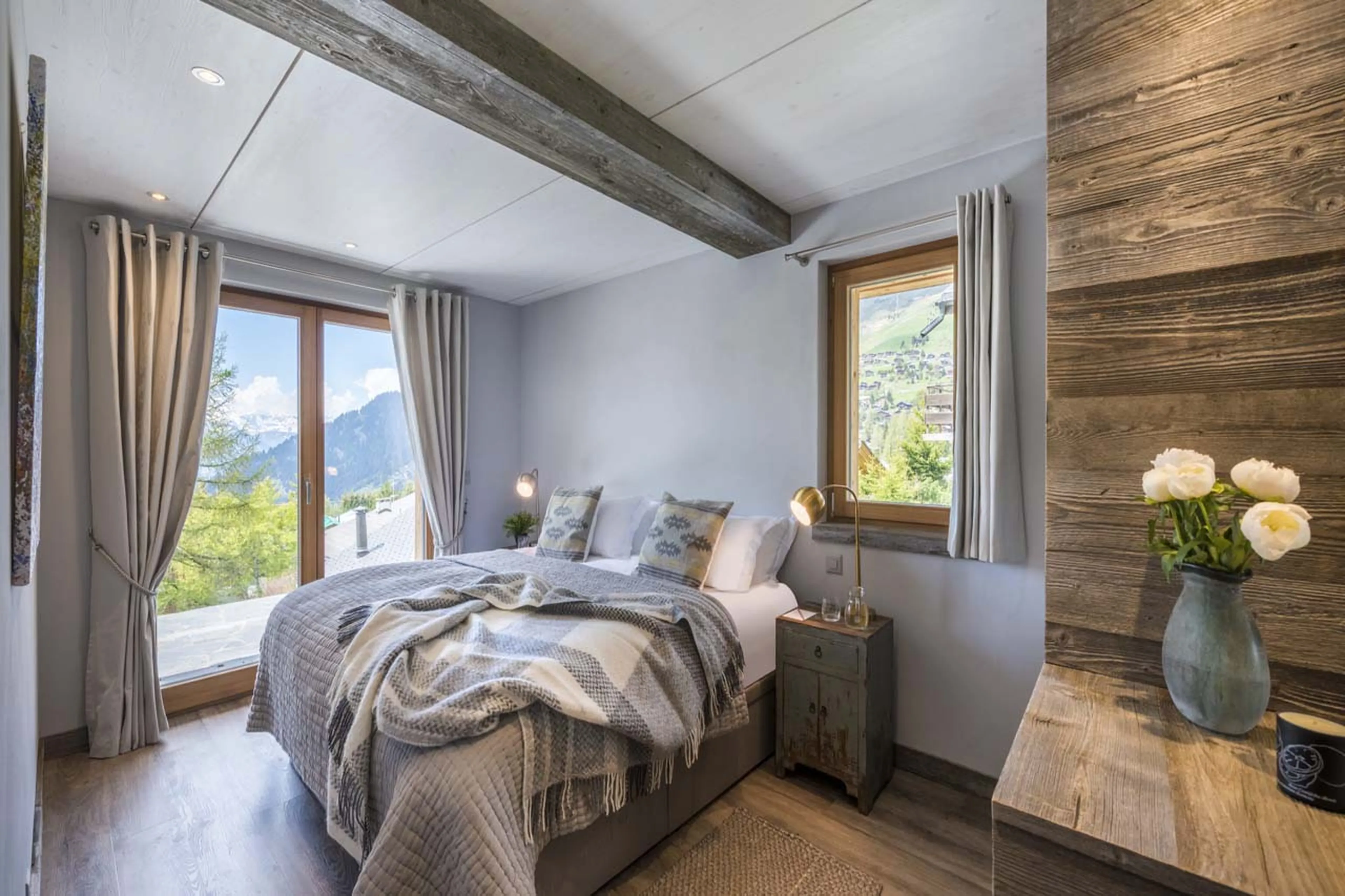 Bedroom four at Chalet Mowgli in Verbier