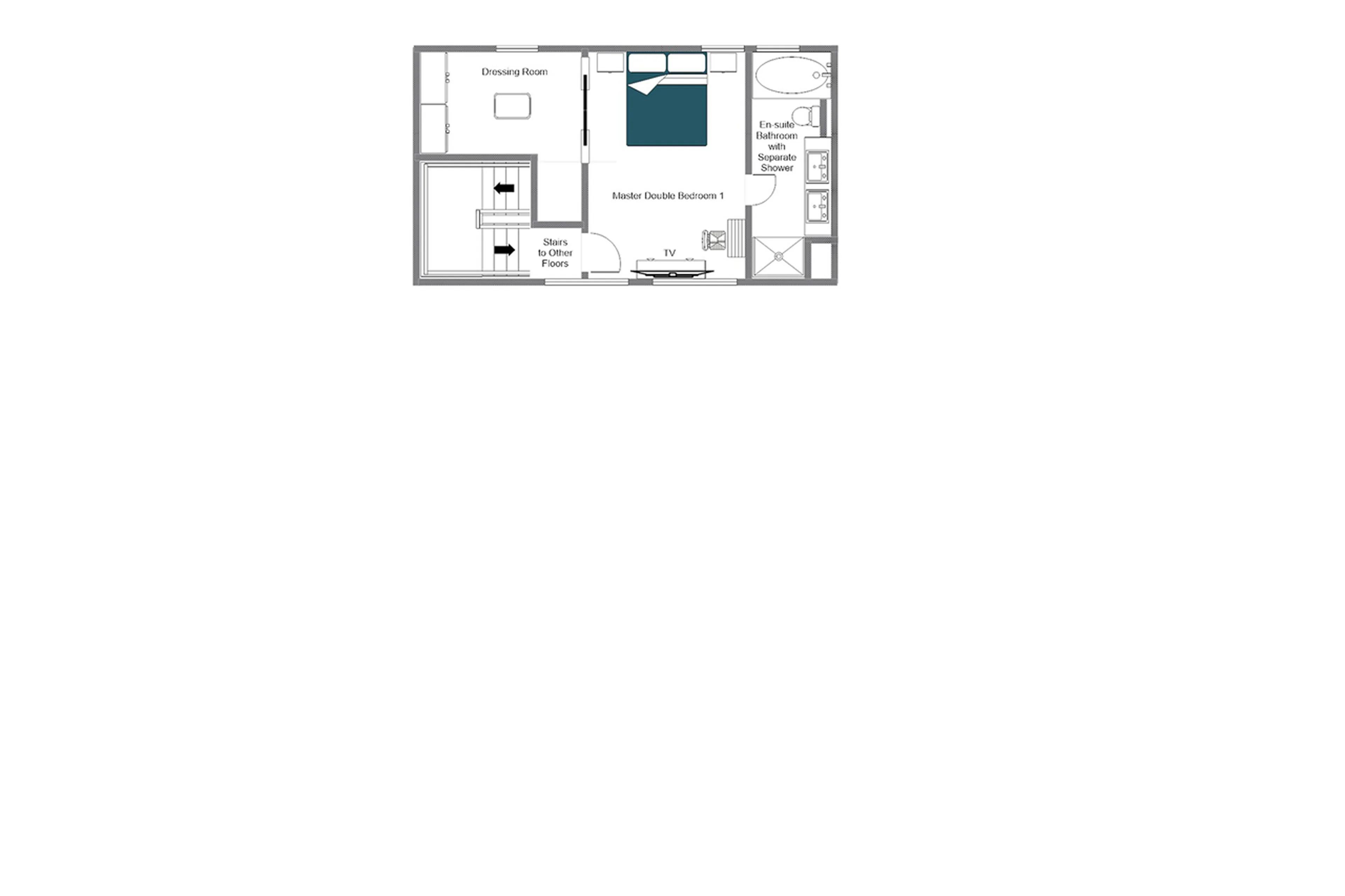 Level 2 floor plan of Chalet Mowgli in Verbier
