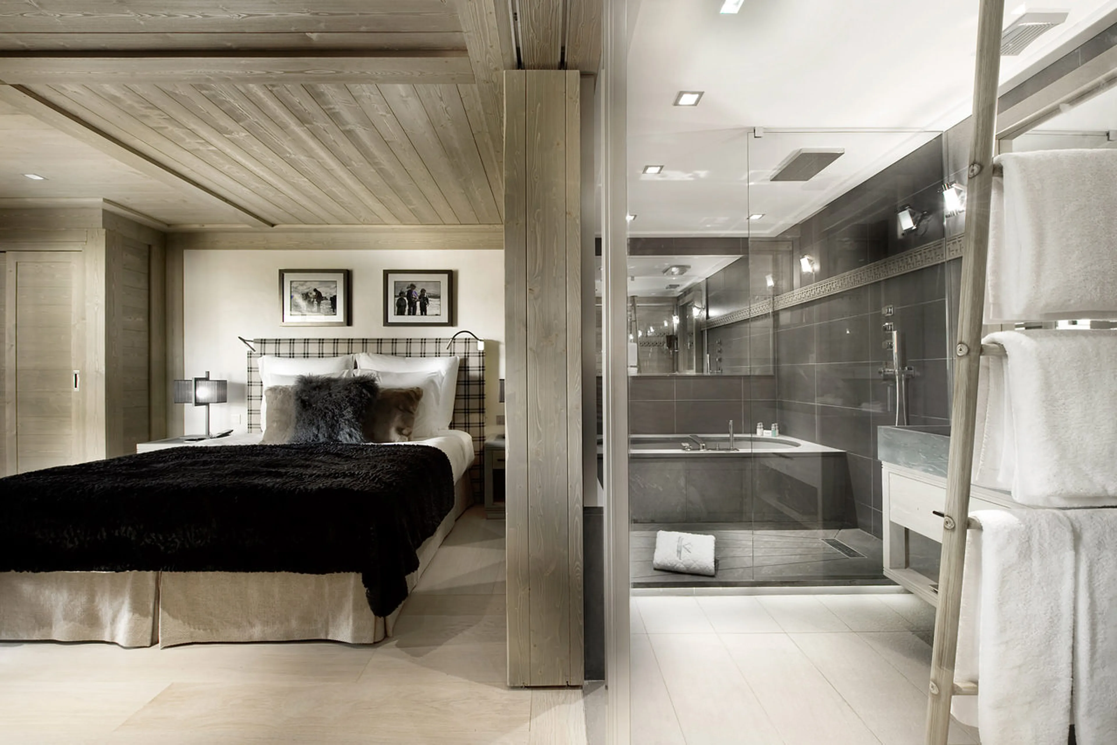 Bedroom three at Chalet Muztagh in Courchevel 1850